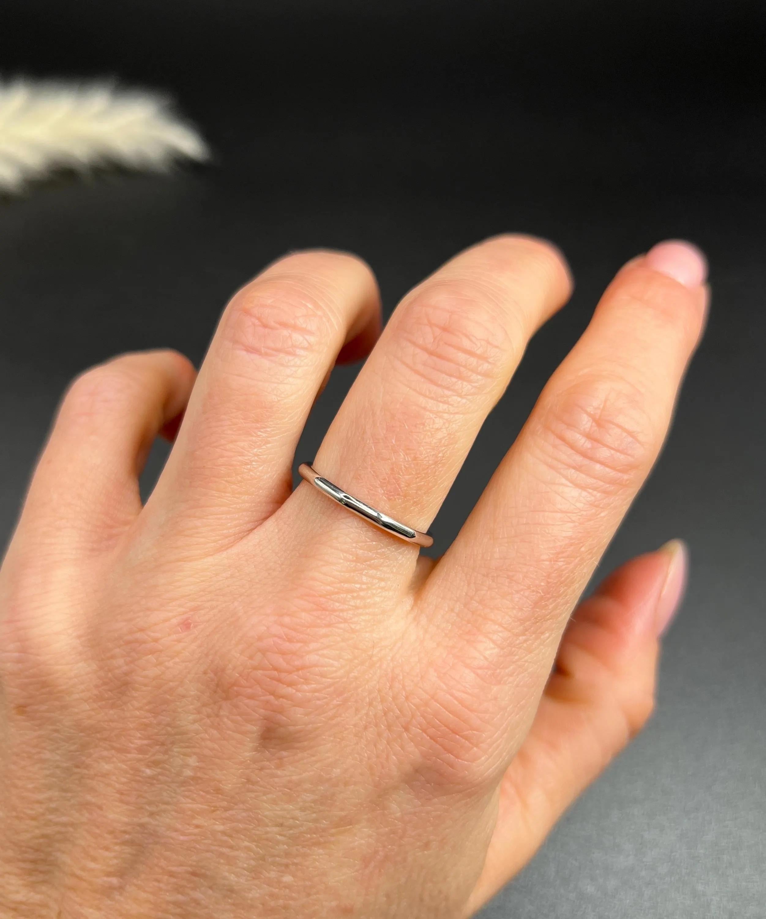 Antique 1920s, Dodecagon Platinum Band Ring 3