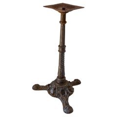 Used 1920s French Cast Iron Pedestal Bistro Table Stand