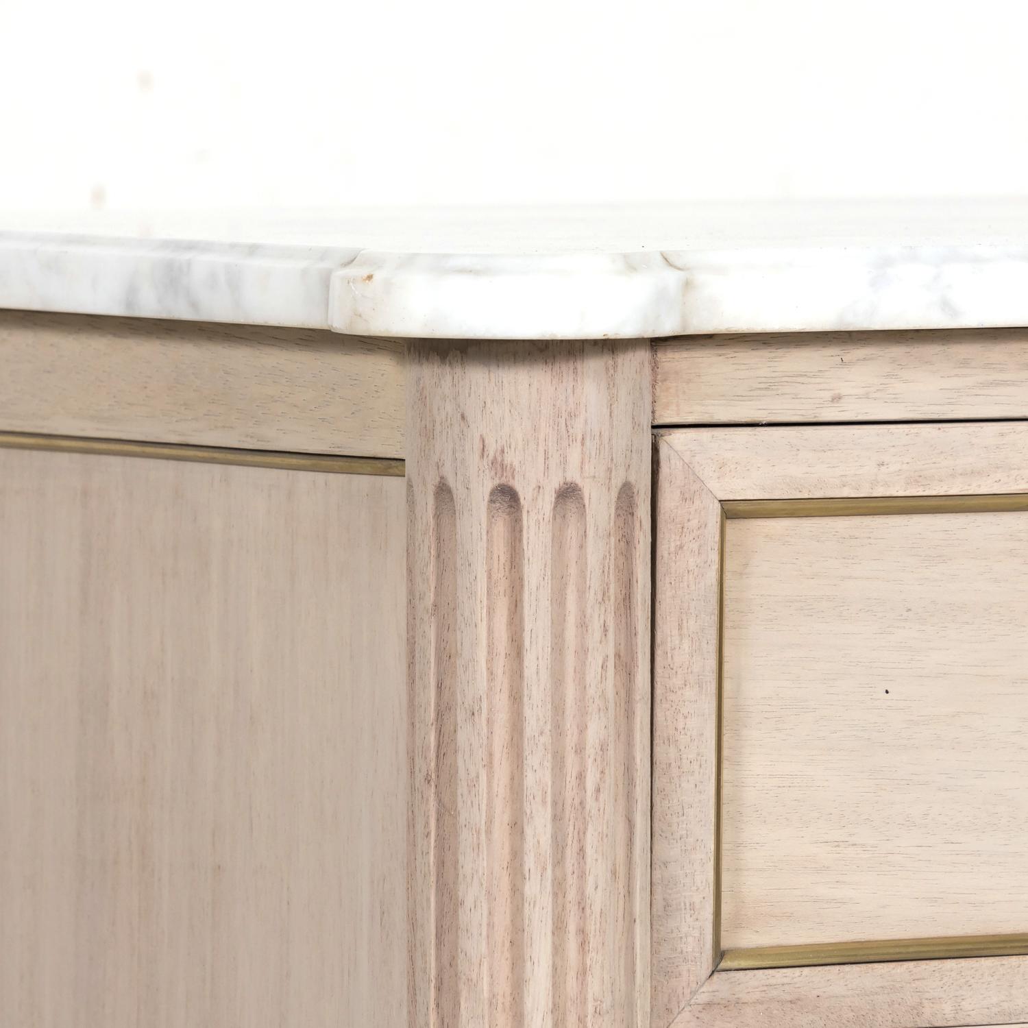 Antique 1920s French Louis XVI Style Bleached Mahogany Commode with Marble Top 7