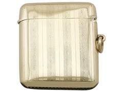 Antique 9k Yellow Gold Vesta Case by Adie Brothers Ltd (1922)
