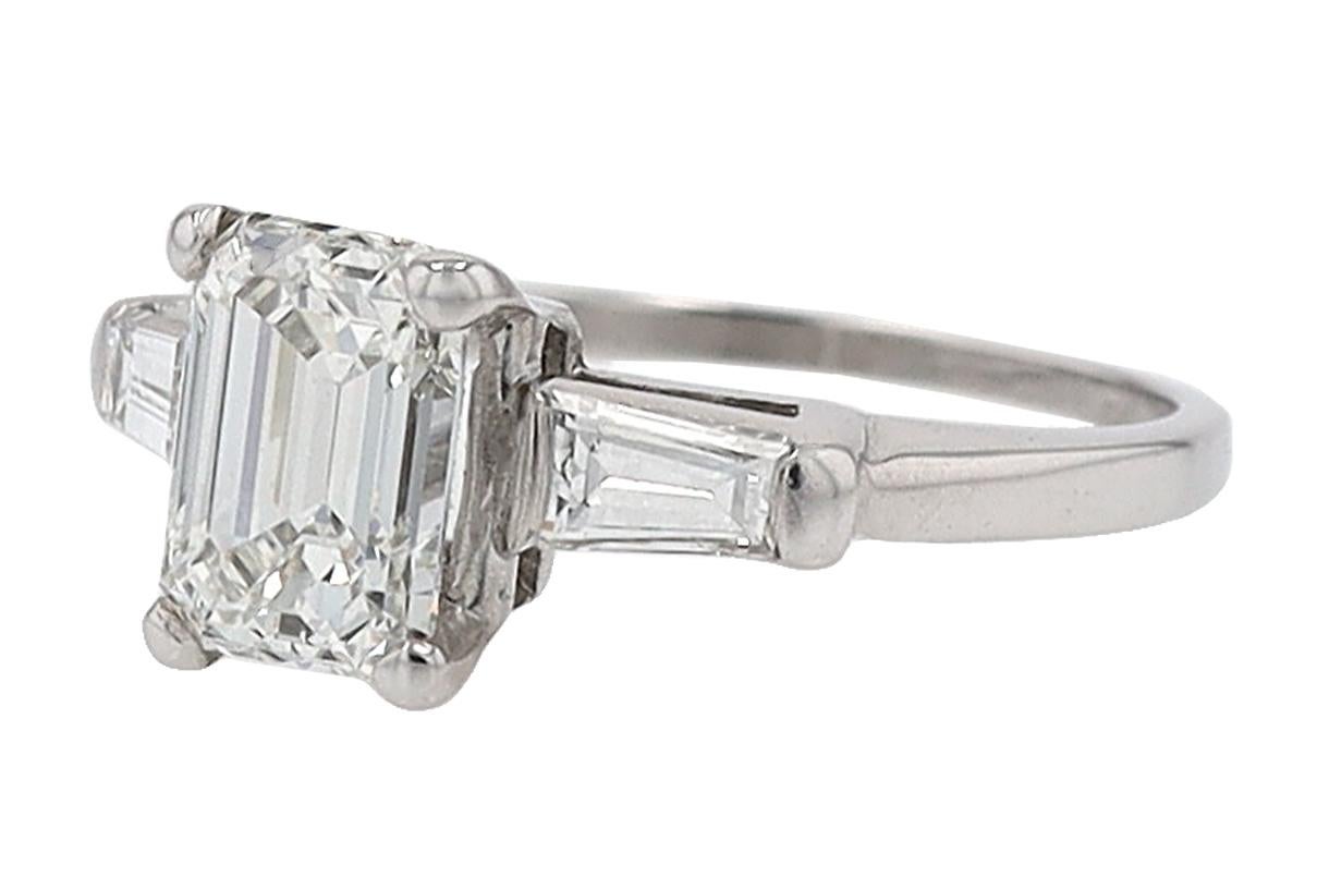 emerald cut diamond ring vintage