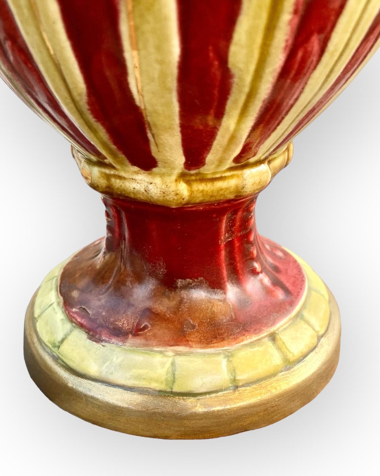 Antique 1920’s Grand Tour Italian Venice Majolica Vase For Sale 12