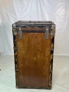 Antique 1920s Henry Likly Standing Wardrobe Steamer Trunk