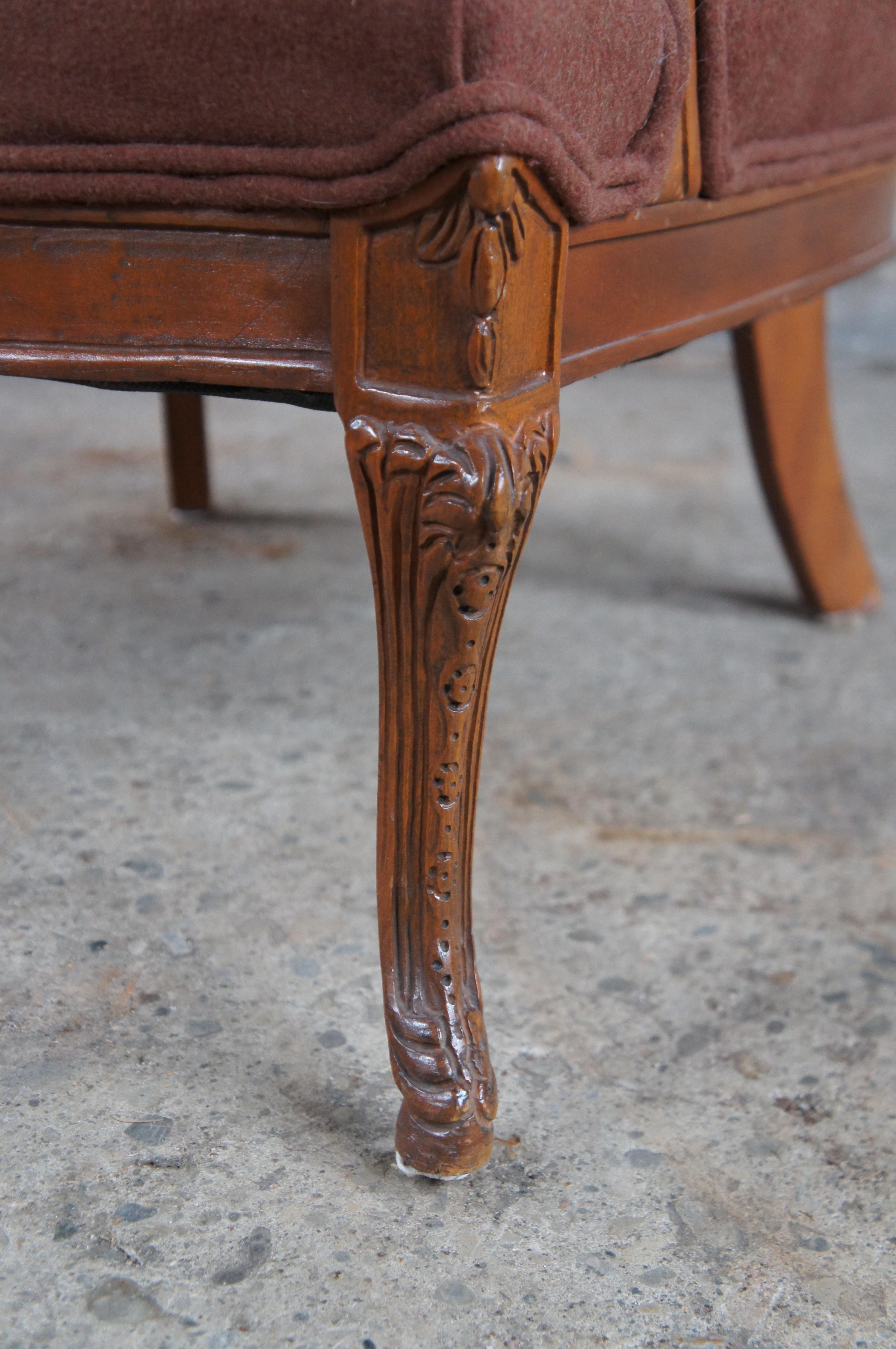 Antiguo 1920 Johnson Chair Co. Sillones Reposabrazos Biblioteca Caoba y Mohair Marrón en venta 4