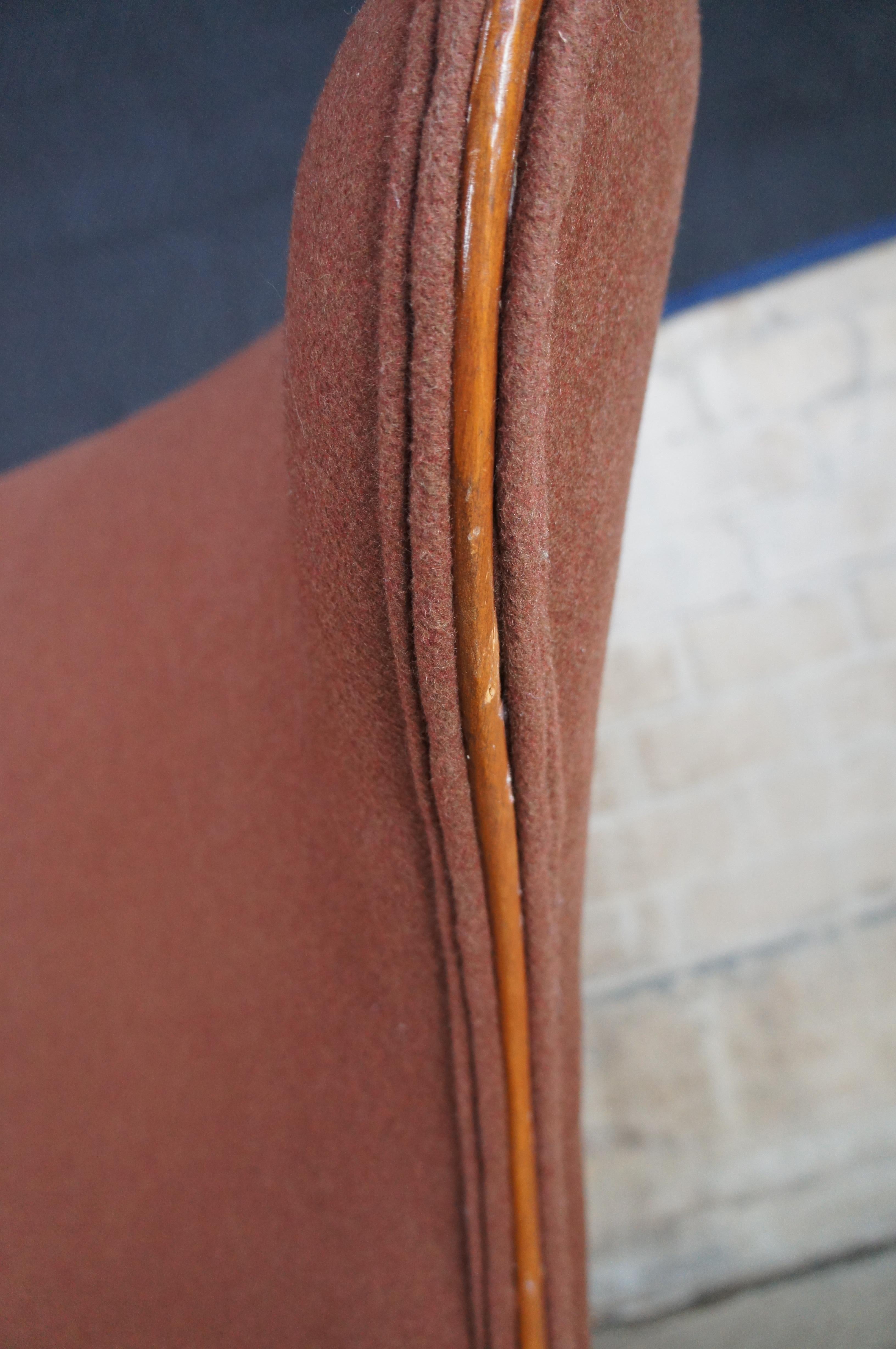Antiguo 1920 Johnson Chair Co. Sillones Reposabrazos Biblioteca Caoba y Mohair Marrón en venta 5