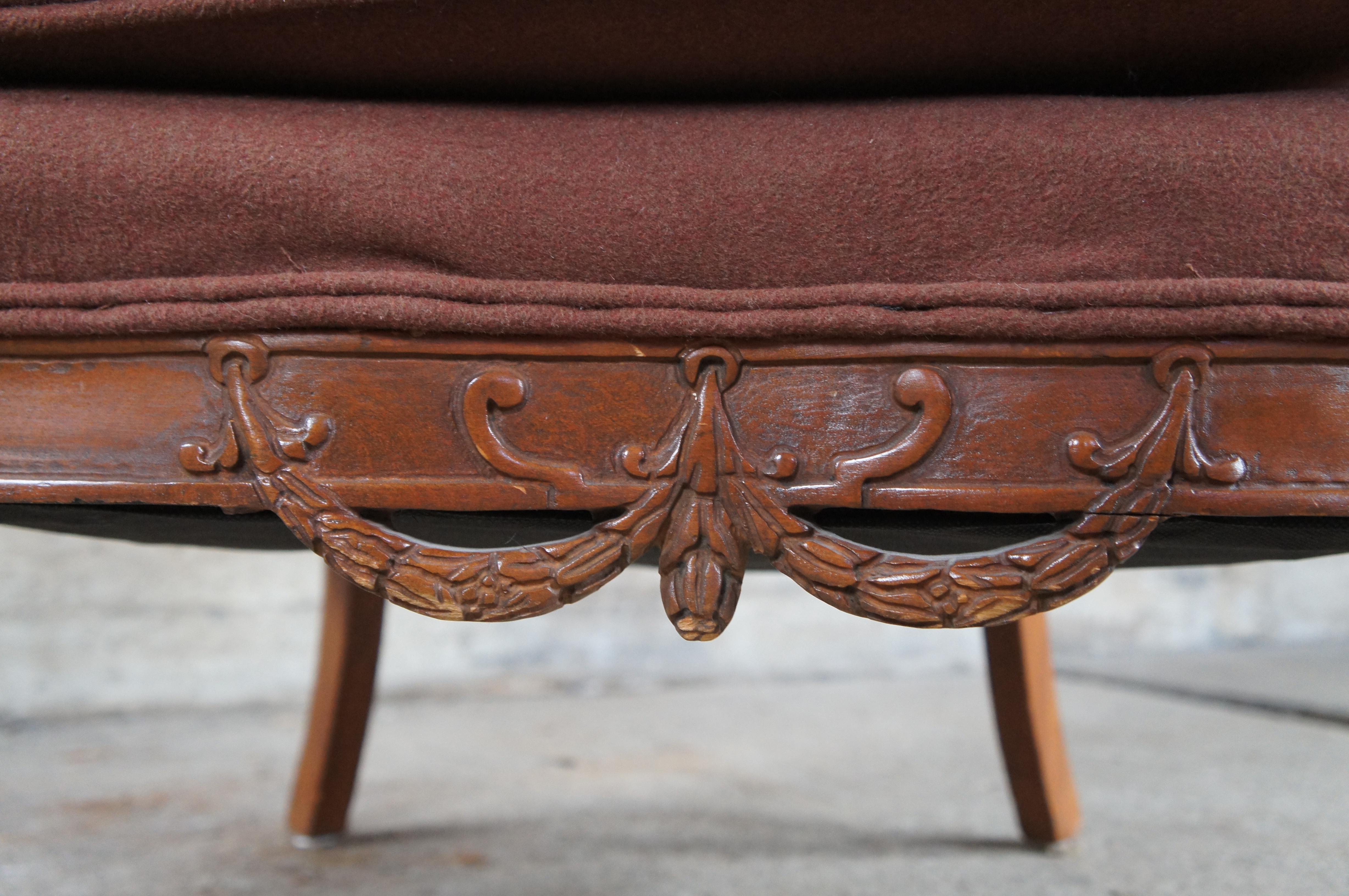 Antiguo 1920 Johnson Chair Co. Sillones Reposabrazos Biblioteca Caoba y Mohair Marrón en venta 3