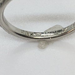 Antique 1920s ORANGE BLOSSOM TRAUB Platinum Eternity Band Ring SIGNED SZ 5.5