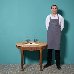 Antique 1920s Oval Marble Sink Basin