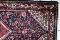 Antique 1920s Persian Hamadan Rug, Geometric 3.8' x 6.7', 1920s - 1C1215