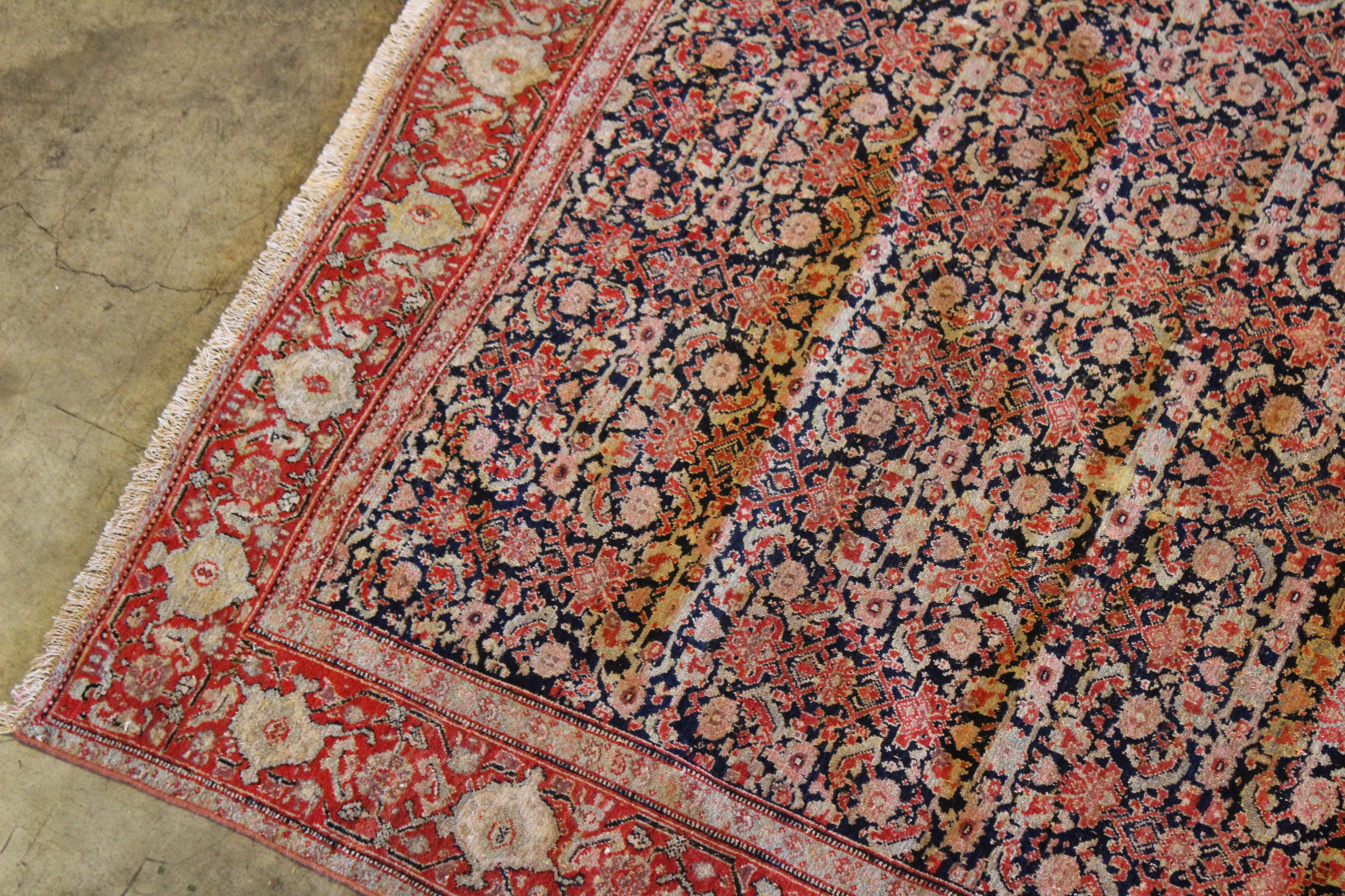 Wool Antique 1920s Persian Senneh Rug For Sale