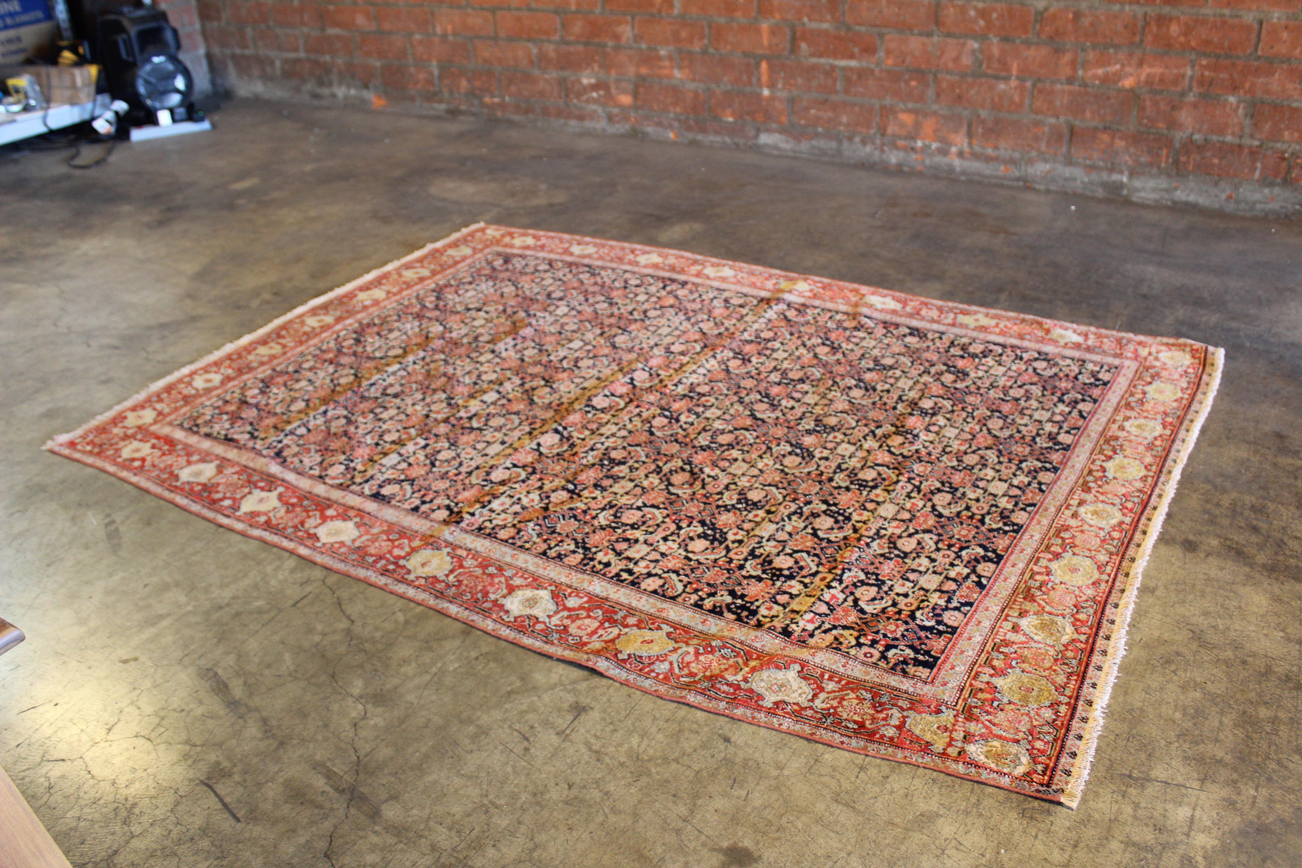 Antique 1920s Persian Senneh Rug For Sale 3