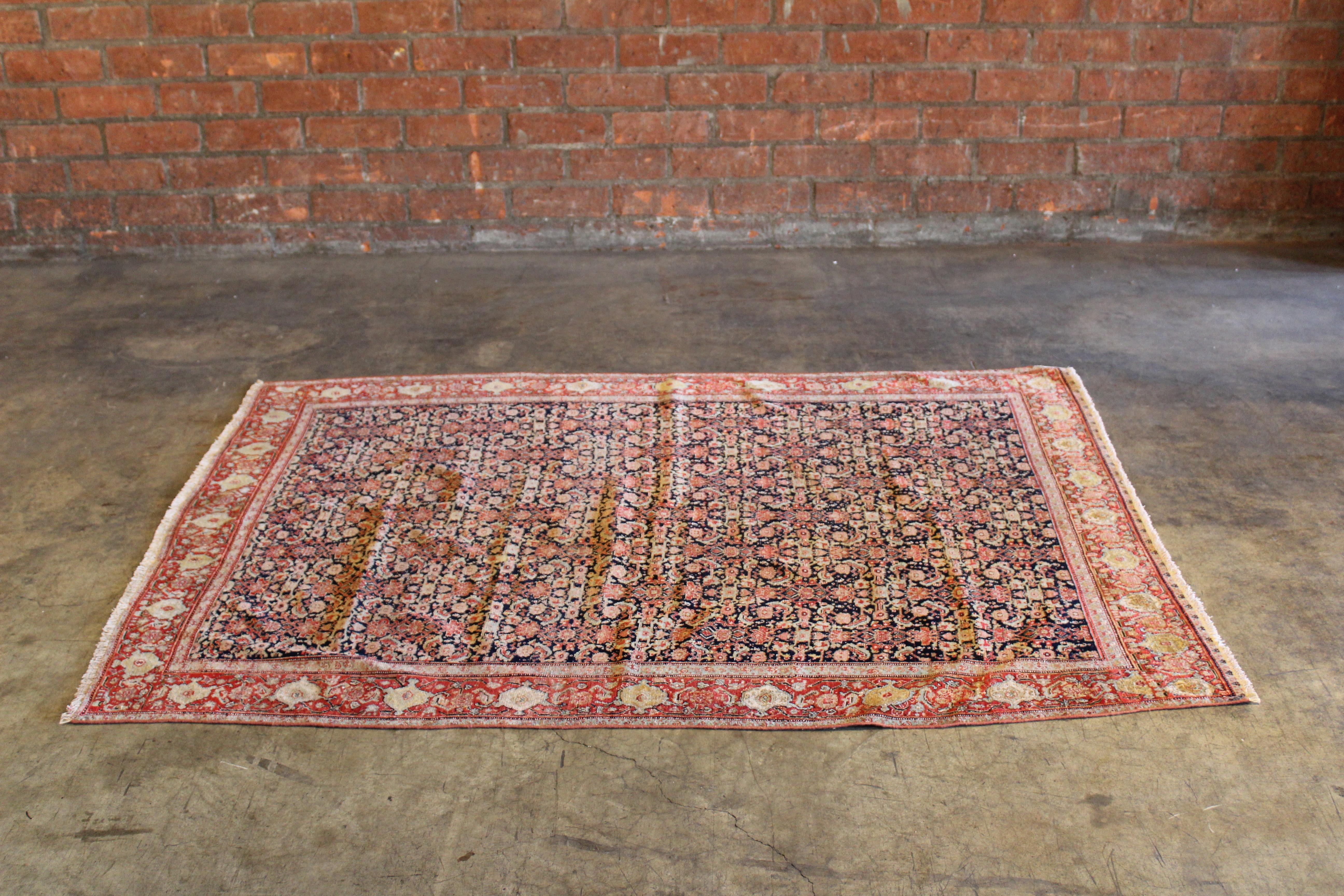 Antique 1920s Persian Senneh Rug For Sale 4