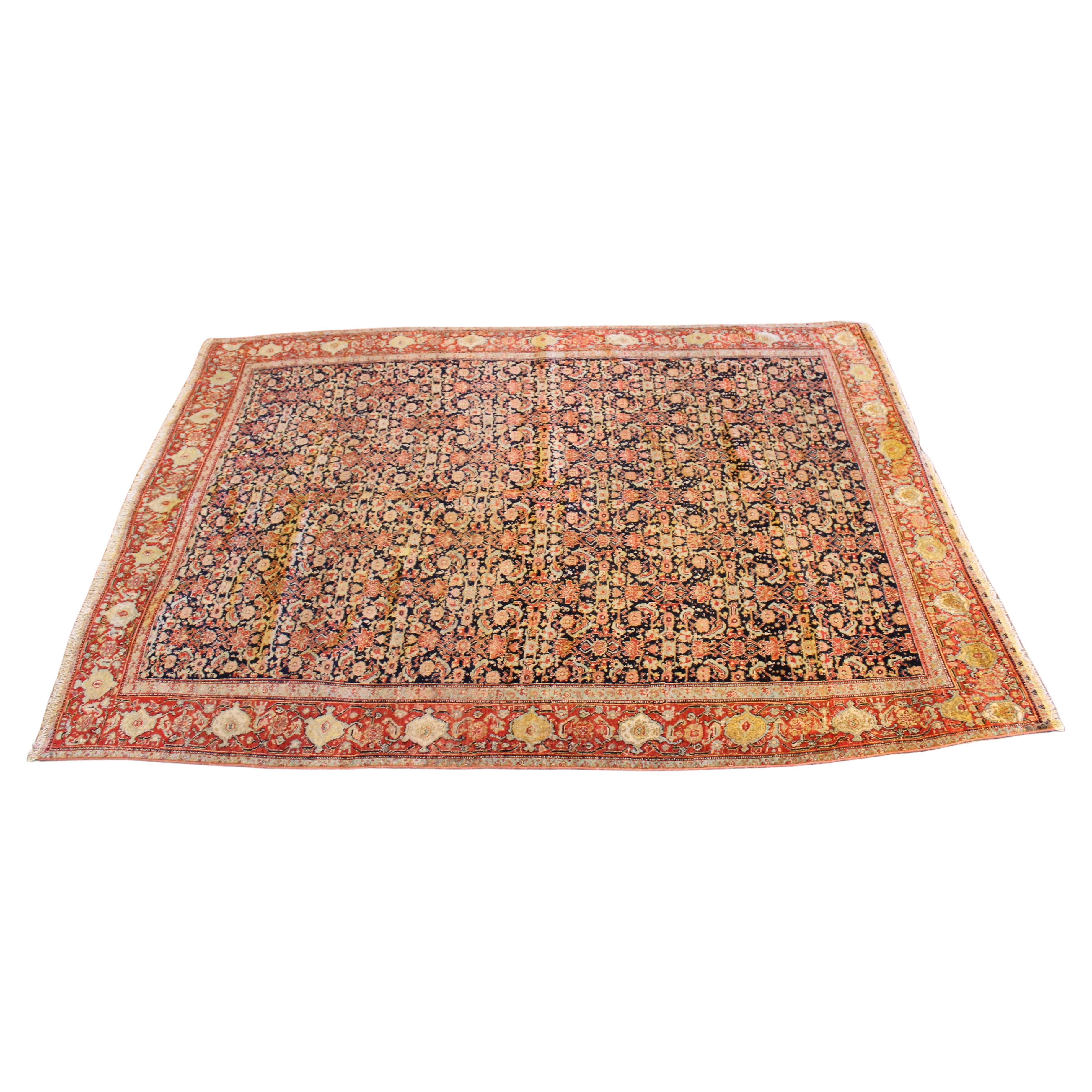 Antique 1920s Persian Senneh Rug For Sale