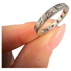 Antique 1920s Platinum, Diamond Eternity Ring