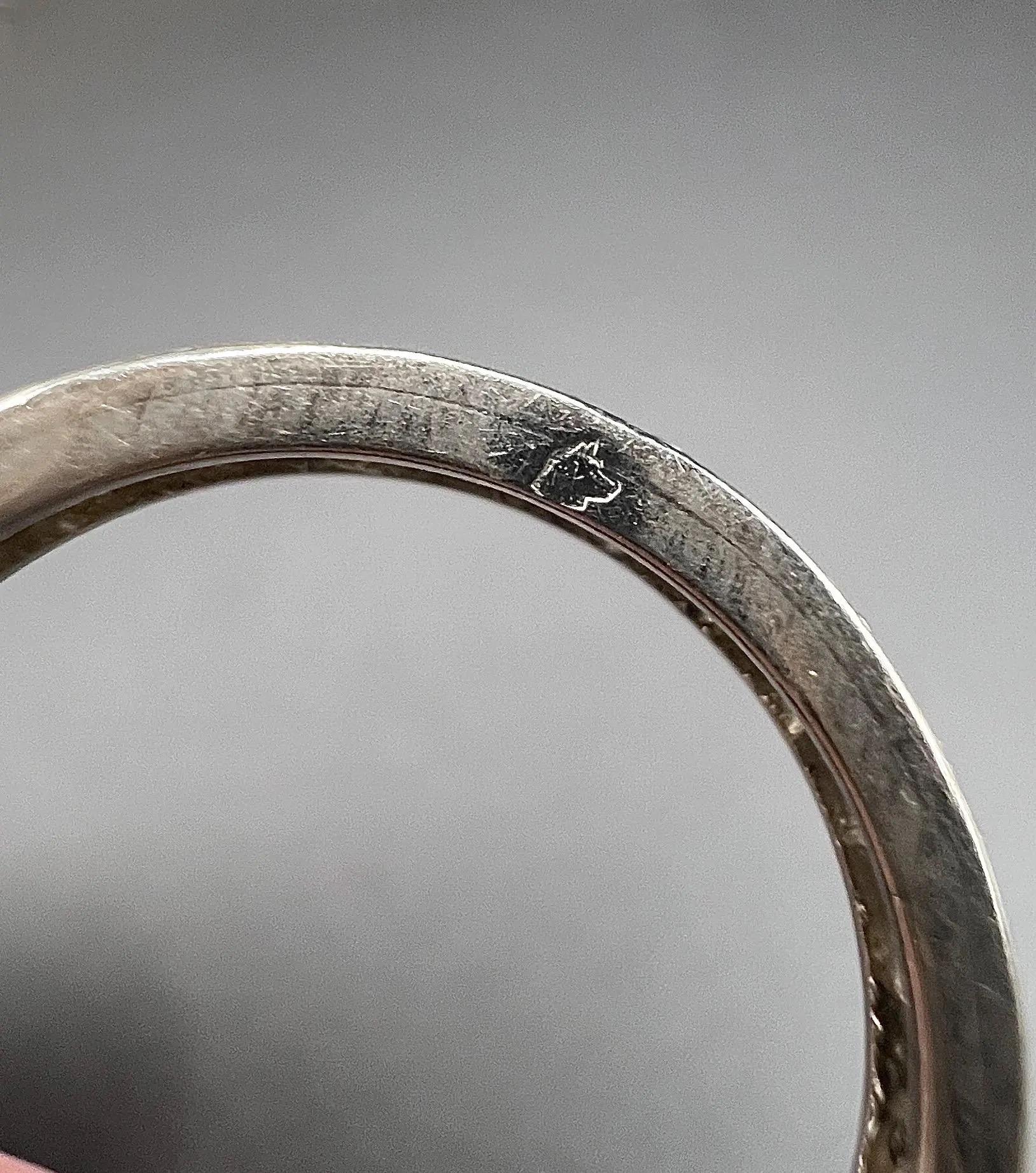 Antique 1920s Platinum French Hallmarked, 2 Carat Full Diamond Eternity Ring im Zustand „Gut“ im Angebot in Brighton, GB