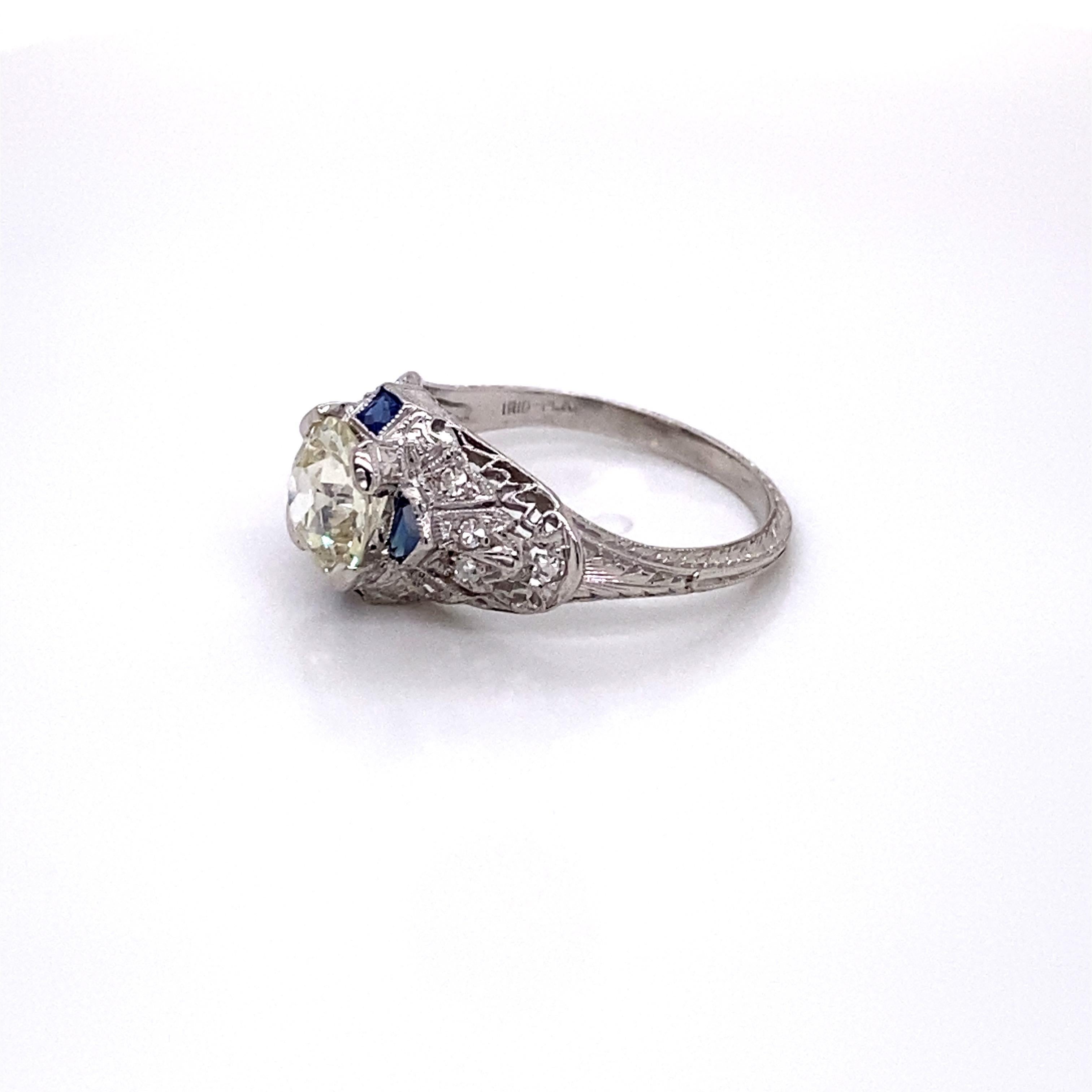 1920s platinum diamond ring