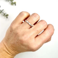 Antique 1920s, Platinum Stamped Band Ring, Wedding Band