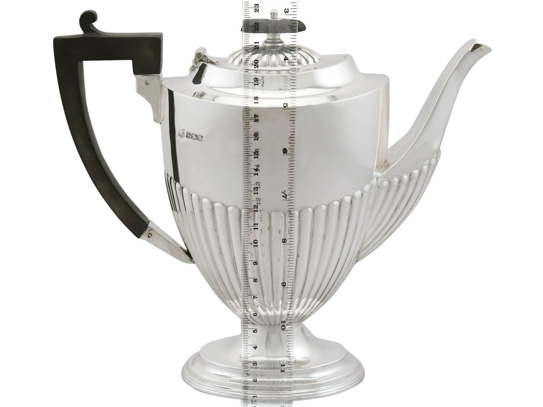 Antique 1920s Queen Anne Style Sterling Silver Coffee Pot 2