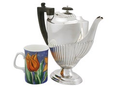 Antique 1920s Queen Anne Style Sterling Silver Coffee Pot