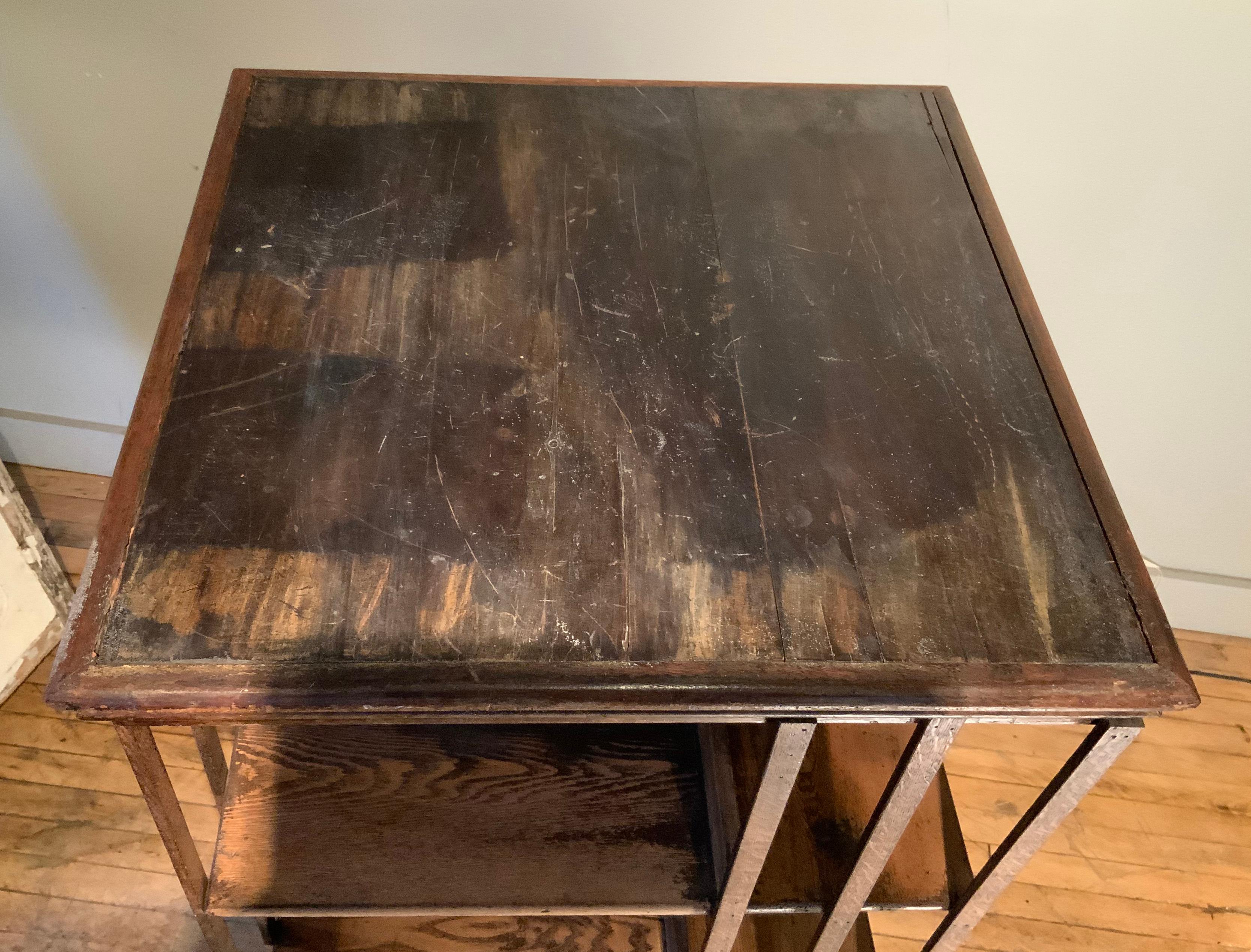 Hardwood Antique 1920's Revolving Bookcase