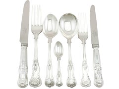 Antique 1920s Sterling Silver Canteen of Cutlery for 12 Persons