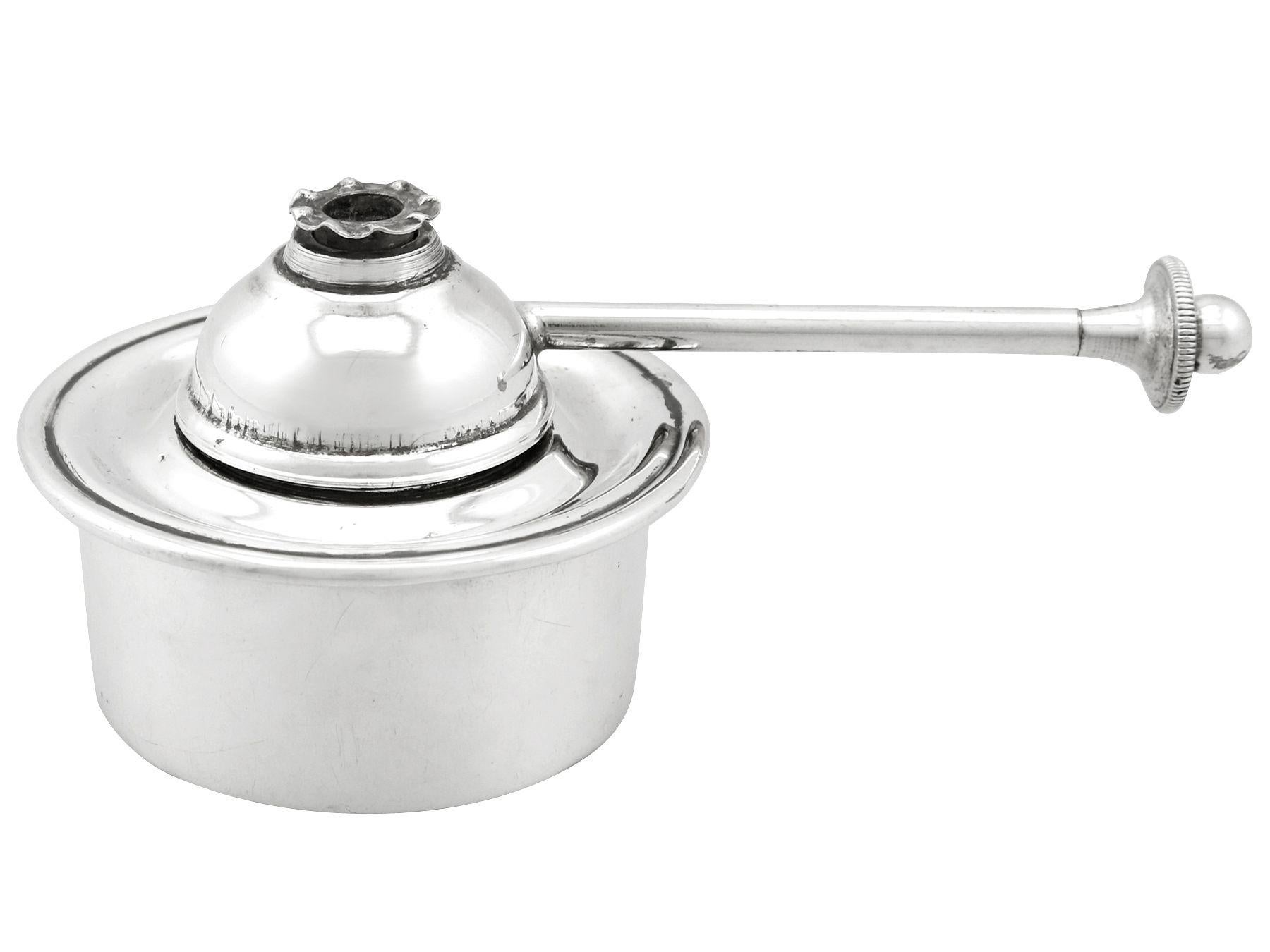 20th Century Martin Hall & Co Ltd Antique Sterling Silver Spirit Kettle (1924) For Sale