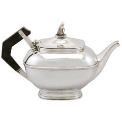 Antique 1920s Sterling Silver Teapot by Omar Ramsden