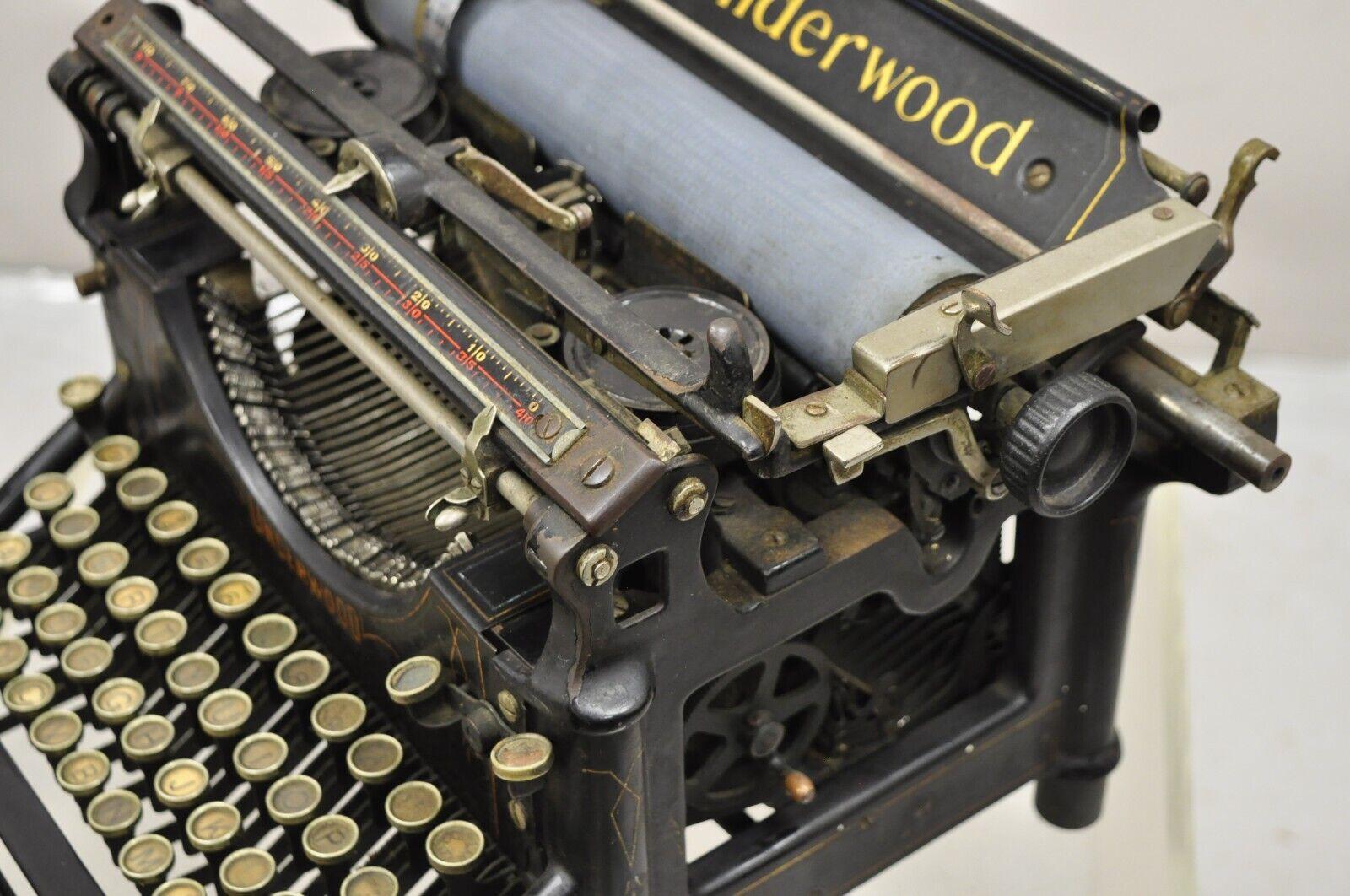 Antique 1920s Underwood Typewriter Standard Typewriter No. 5 3
