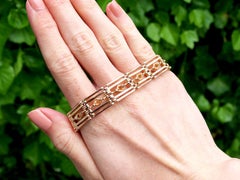 Antique 1920s Yellow Gold Gate Bracelet