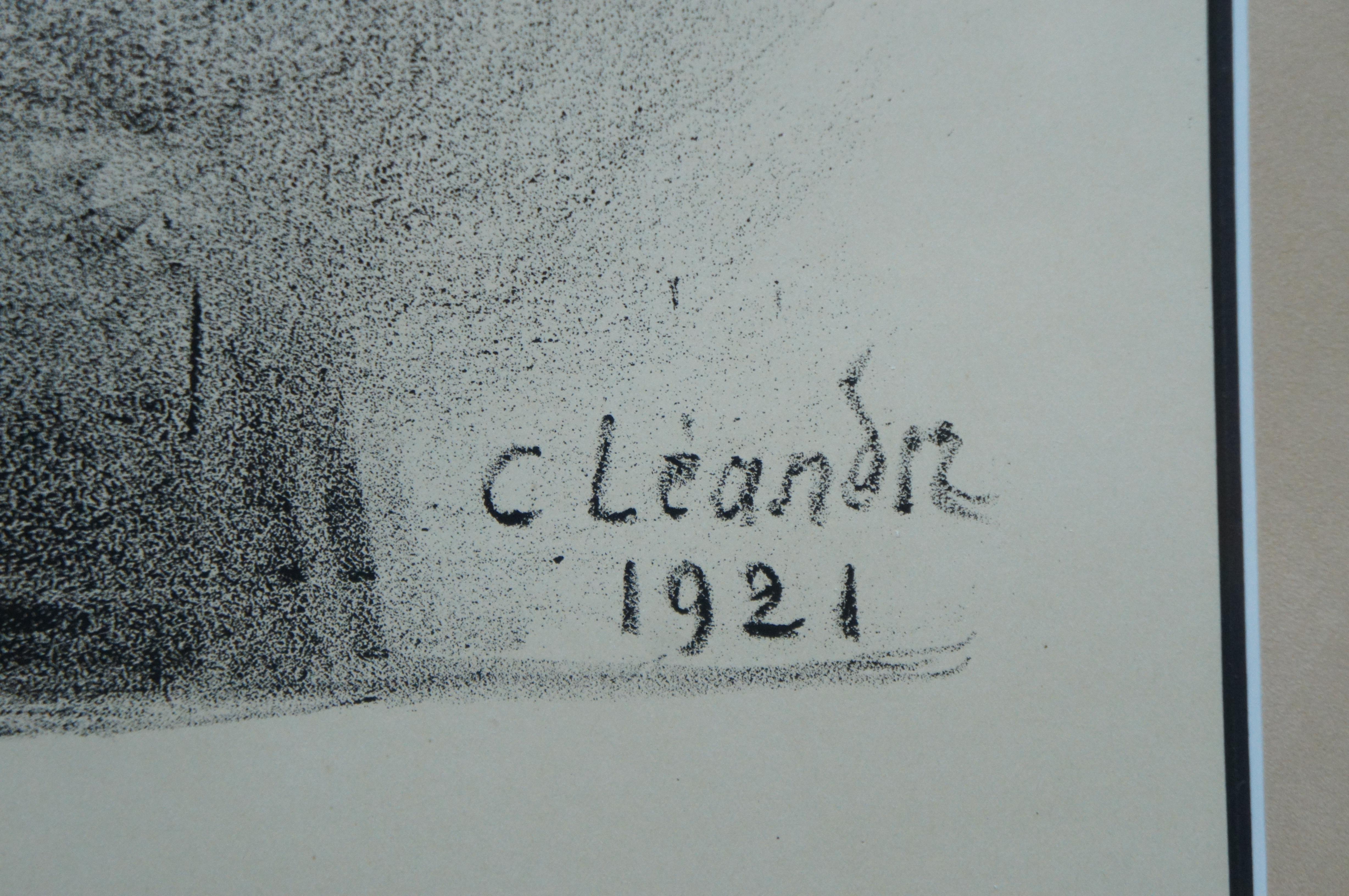 Antiker französischer Komödie-Lithographiedruck von Charles Leandre Francois de Curel aus dem Jahr 1921 im Angebot 3
