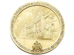 Antique Scottish Sterling Silver Gilt Medallion
