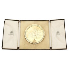 Antique 1923 Scottish Sterling Silver Gilt Medallion