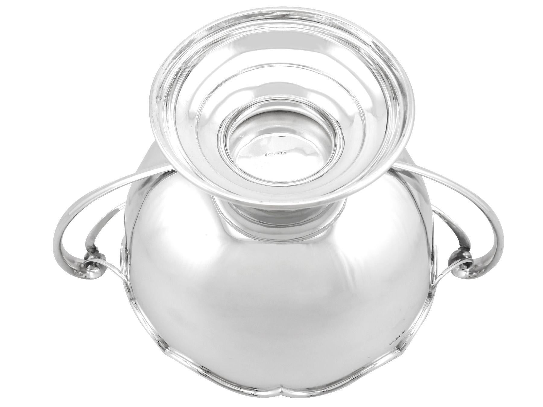 1920s Sterling Silver Presentation Bowl with Handles 3