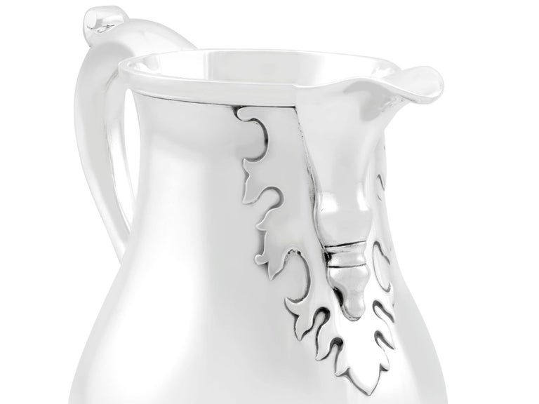 Antique 1925 Sterling Silver Beer / Water Jug For Sale at 1stDibs