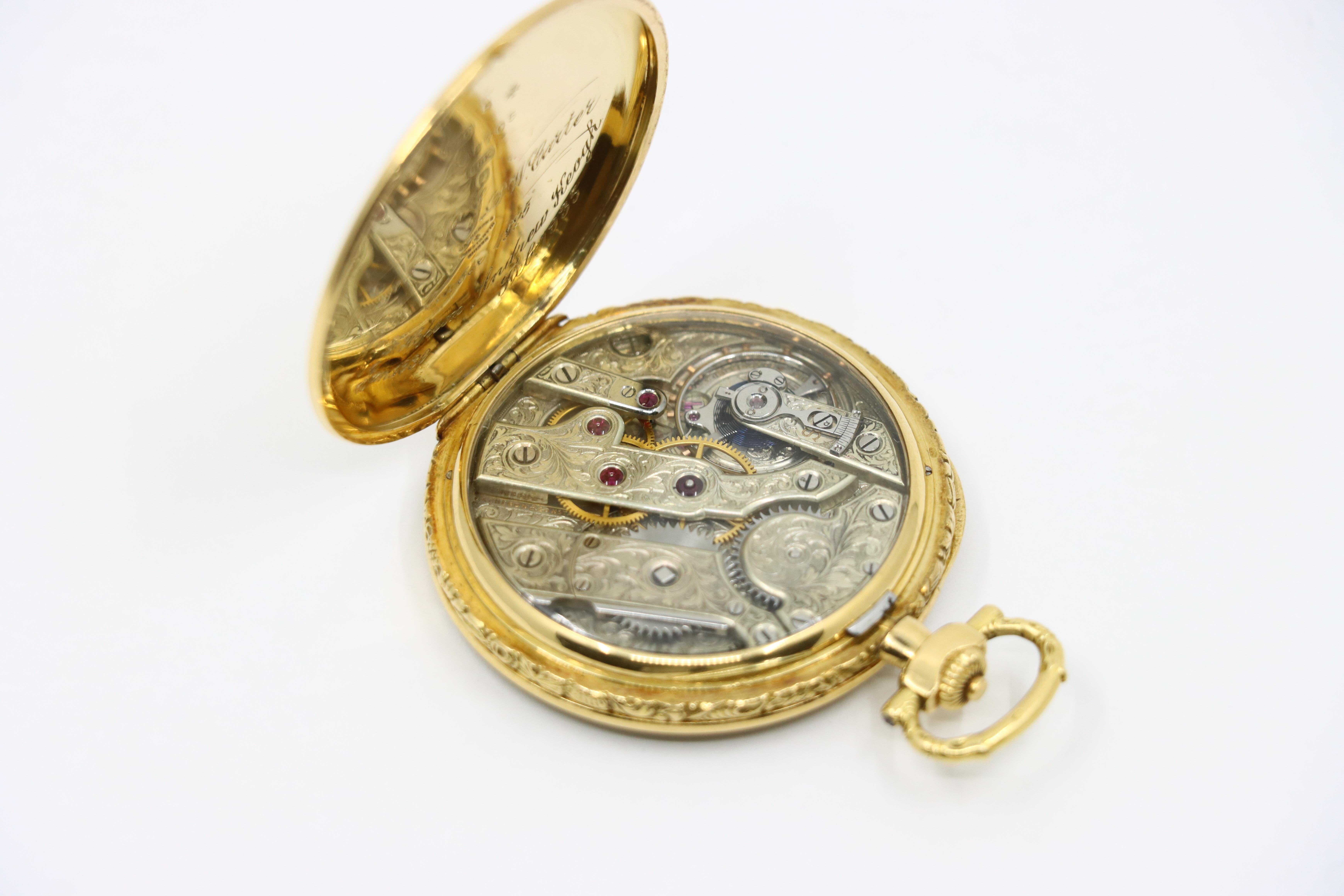 Antico orologio da tasca Vacheron & Constantin Geneve in oro 18 carati del 1925 in vendita 9