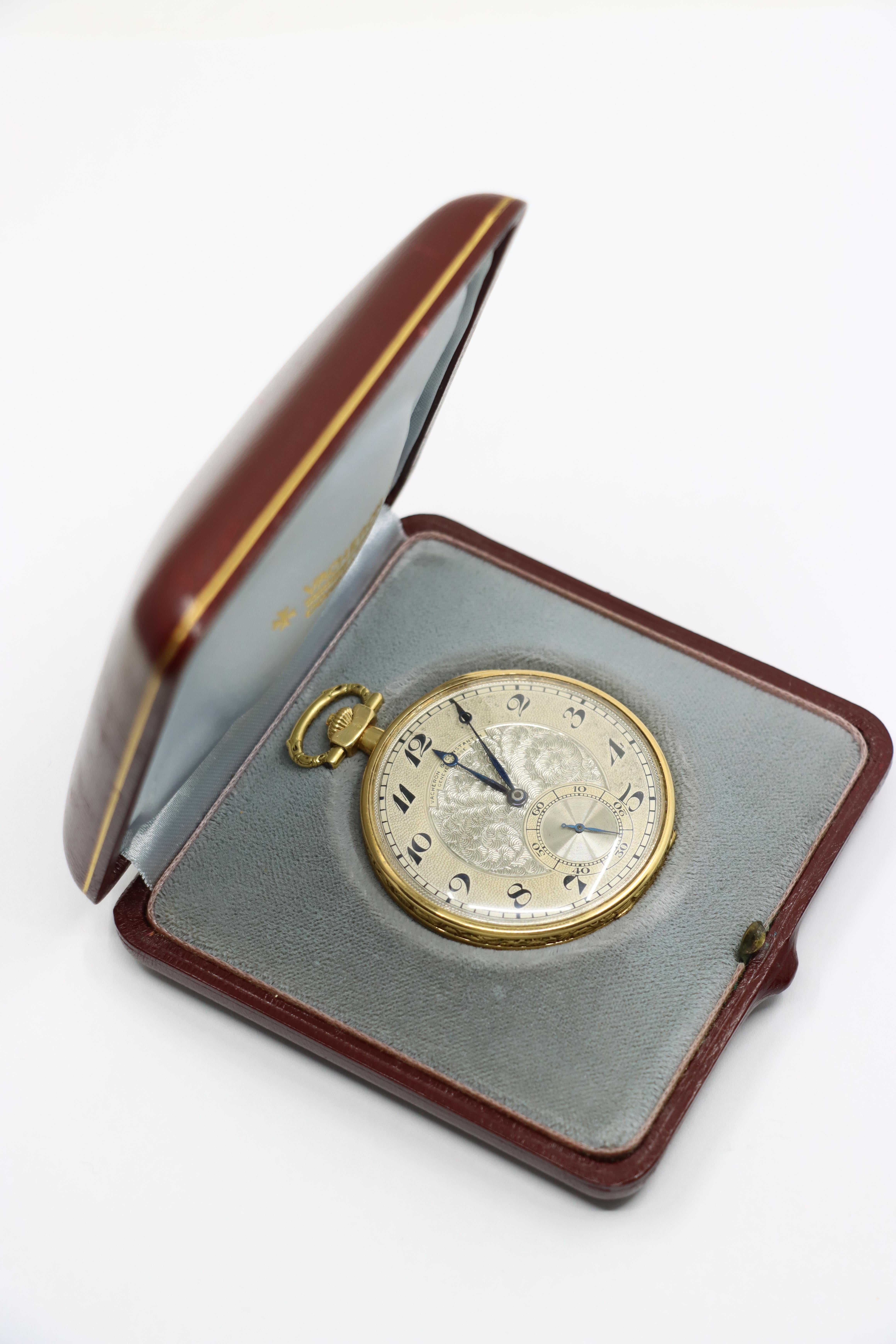 Antico orologio da tasca Vacheron & Constantin Geneve in oro 18 carati del 1925 In condizioni buone in vendita a Flushing, NY