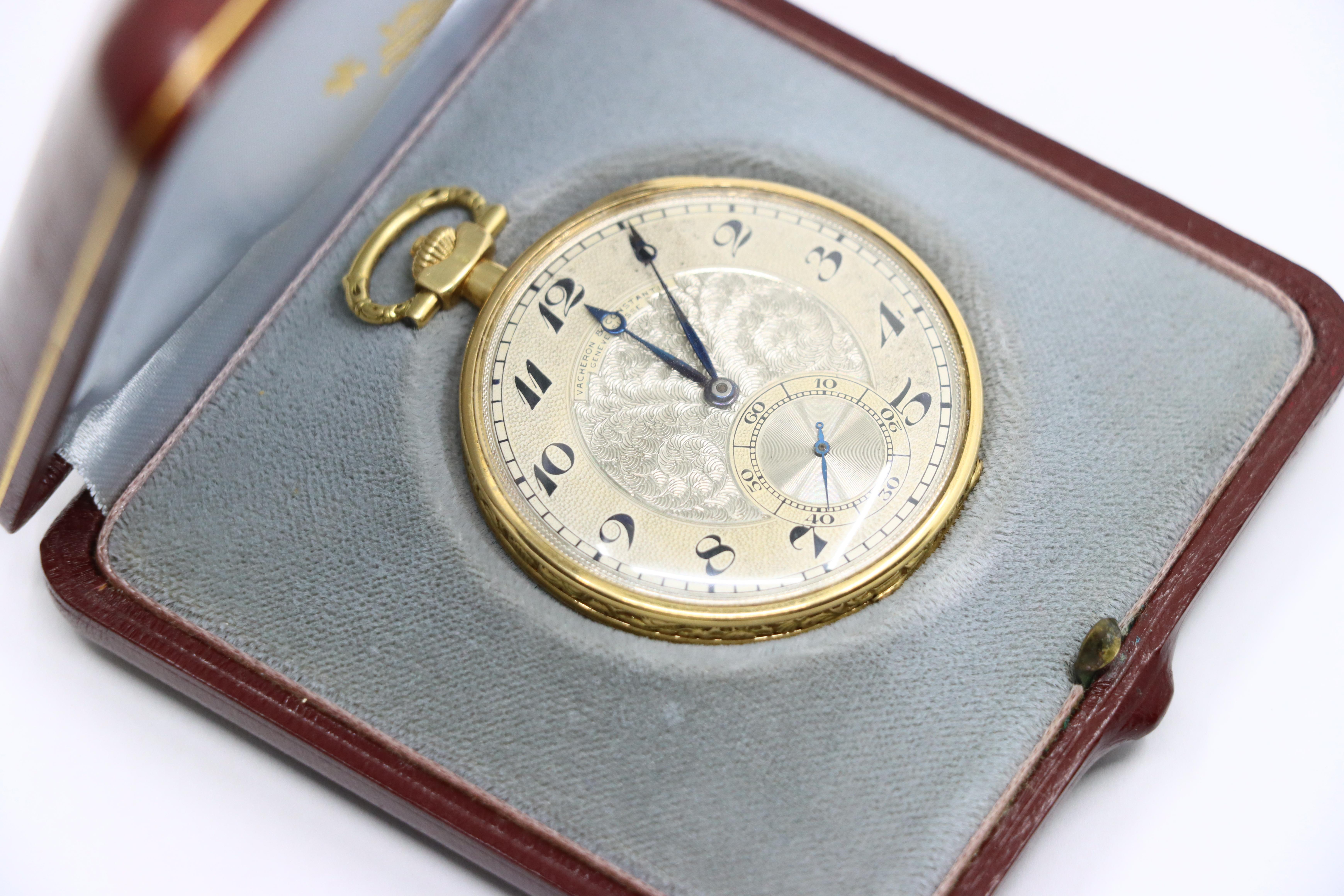 da uomo o donna Antico orologio da tasca Vacheron & Constantin Geneve in oro 18 carati del 1925 in vendita