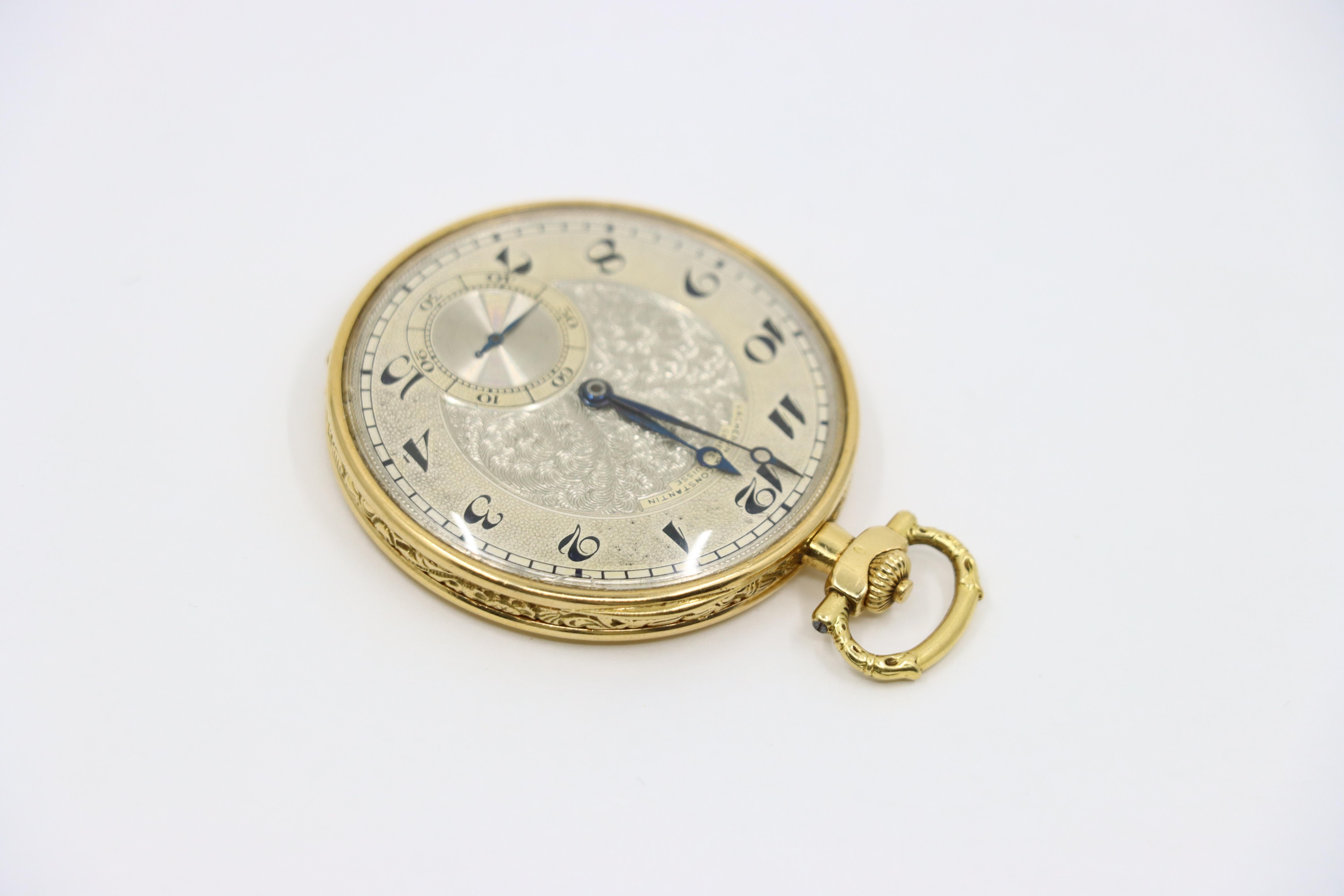 Antico orologio da tasca Vacheron & Constantin Geneve in oro 18 carati del 1925 in vendita 4