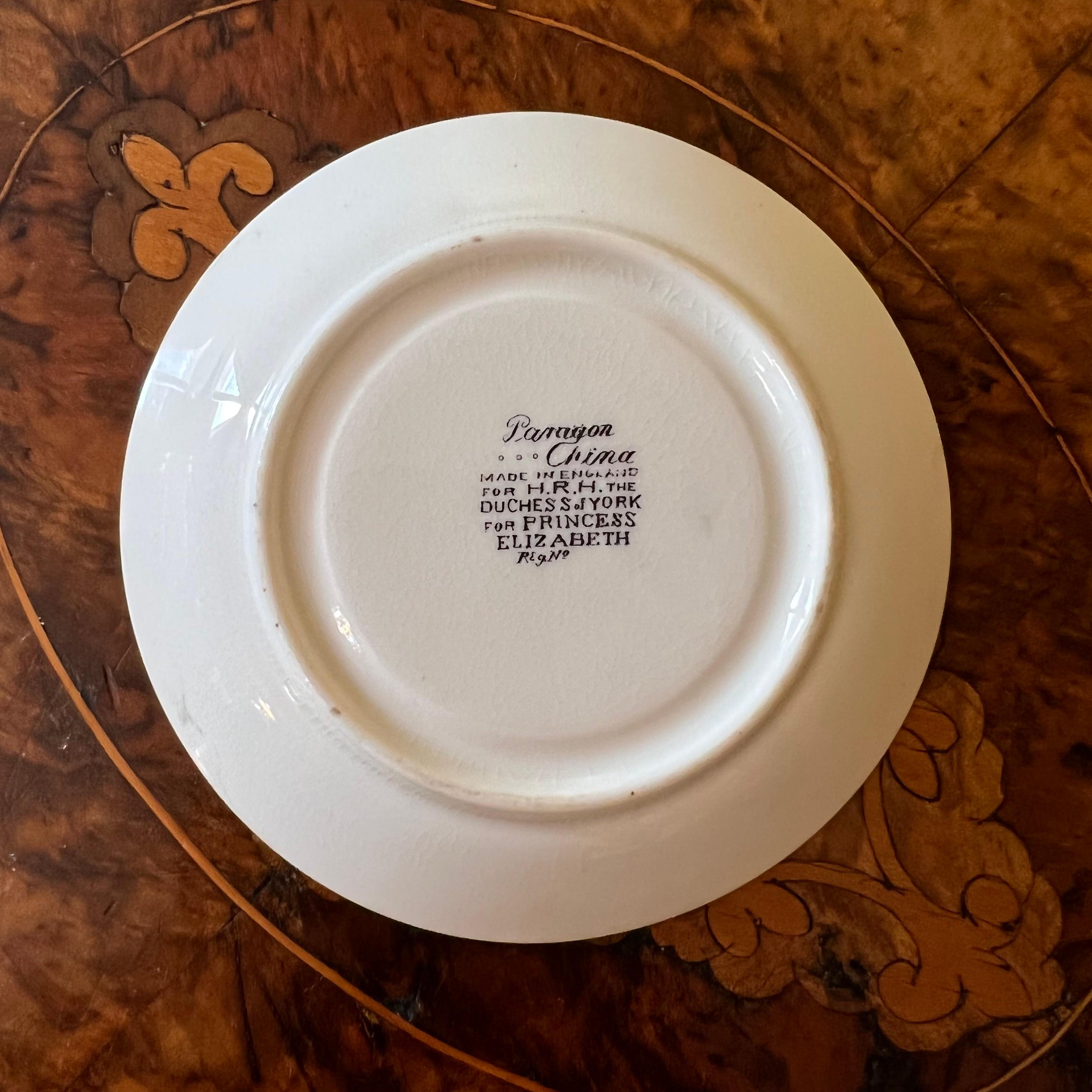 Antique 1926 Rare Paragon Two for Joy Made for Princess Elizabeth Birth 1