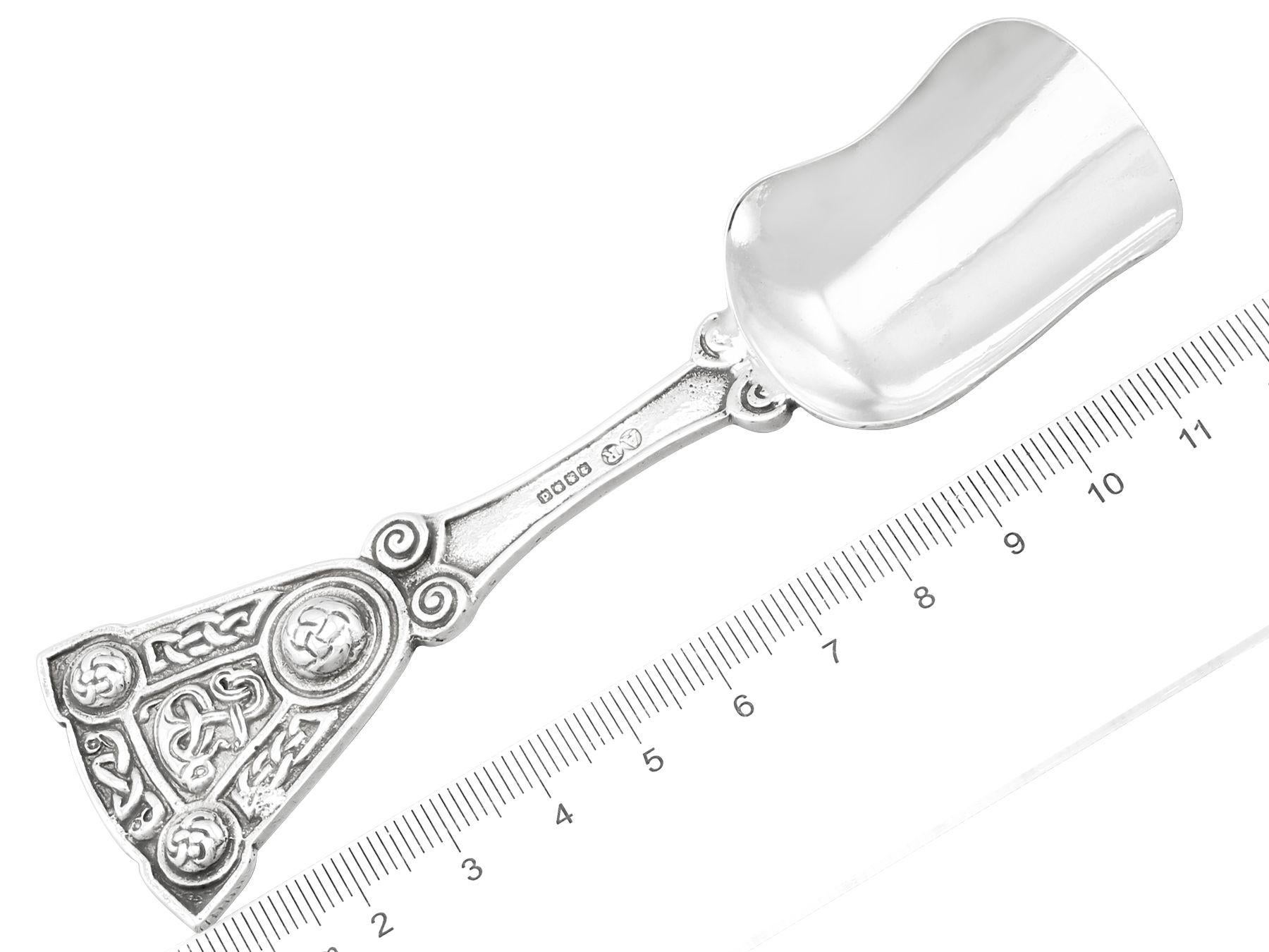 1926 Scottish Sterling Silver Caddy Spoon For Sale 5