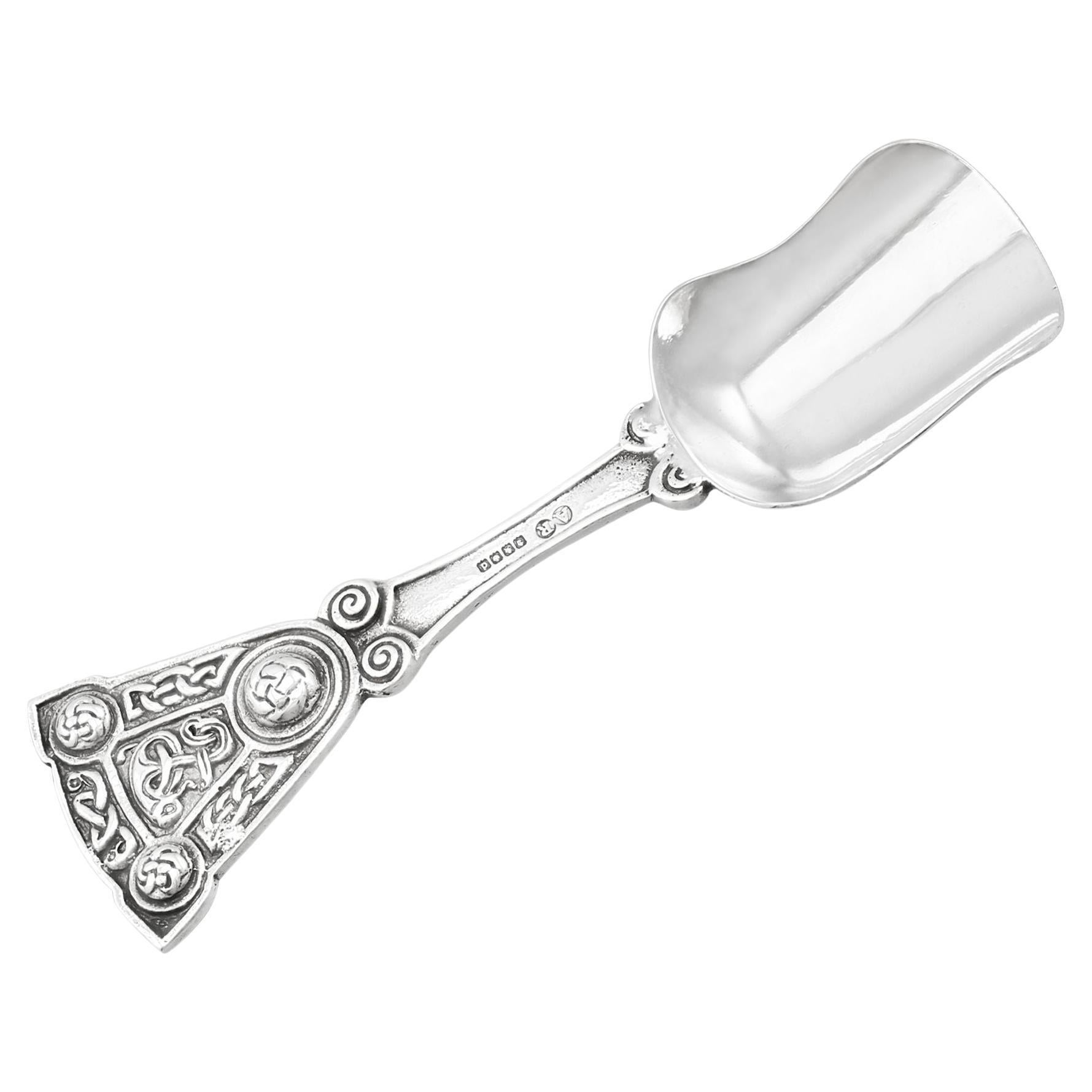 1926 Scottish Sterling Silver Caddy Spoon For Sale