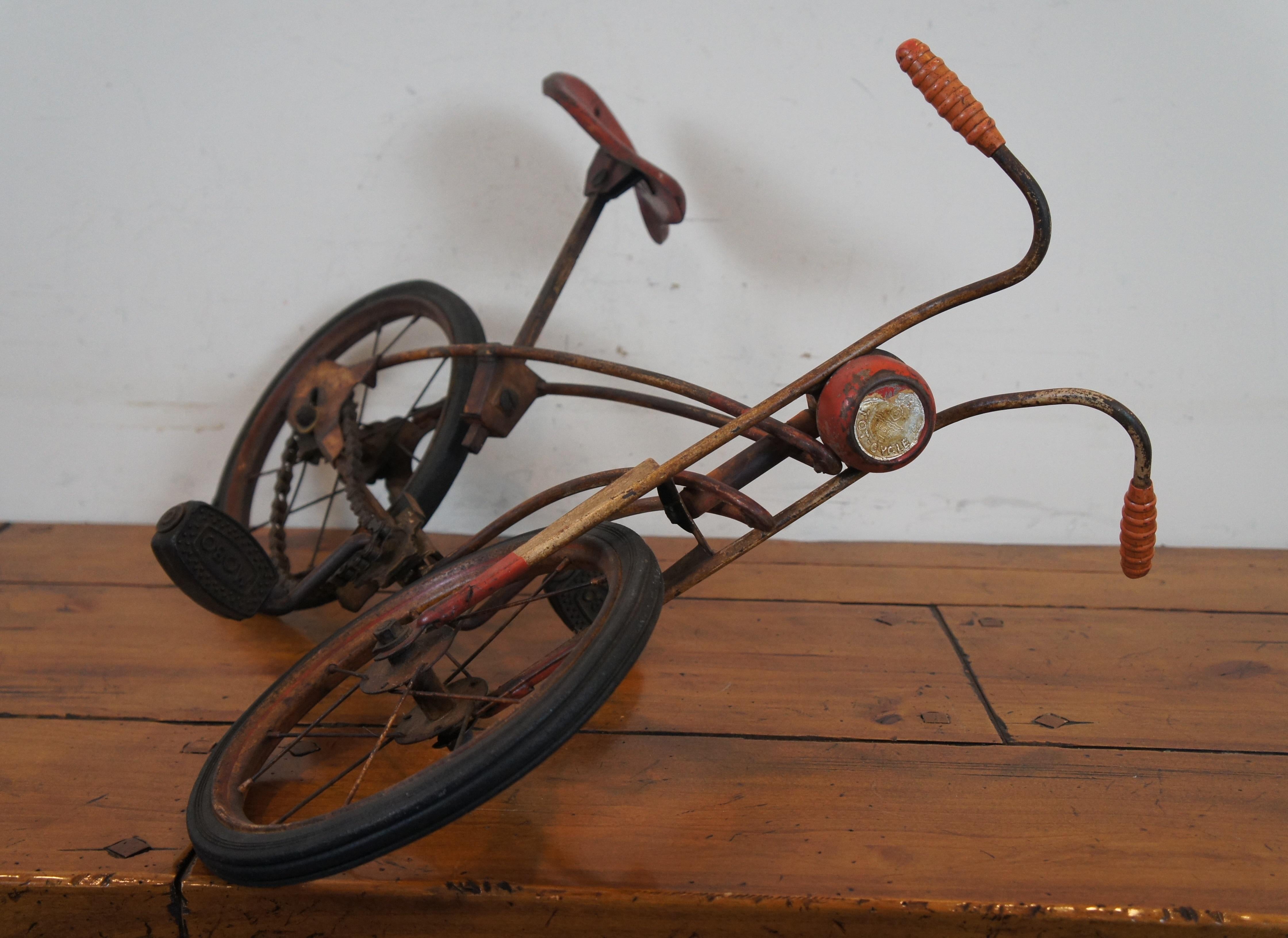 Antique 1926 Sebel Products Mobo Tot Cycle Bicycle Childrens Pedal Bike 30