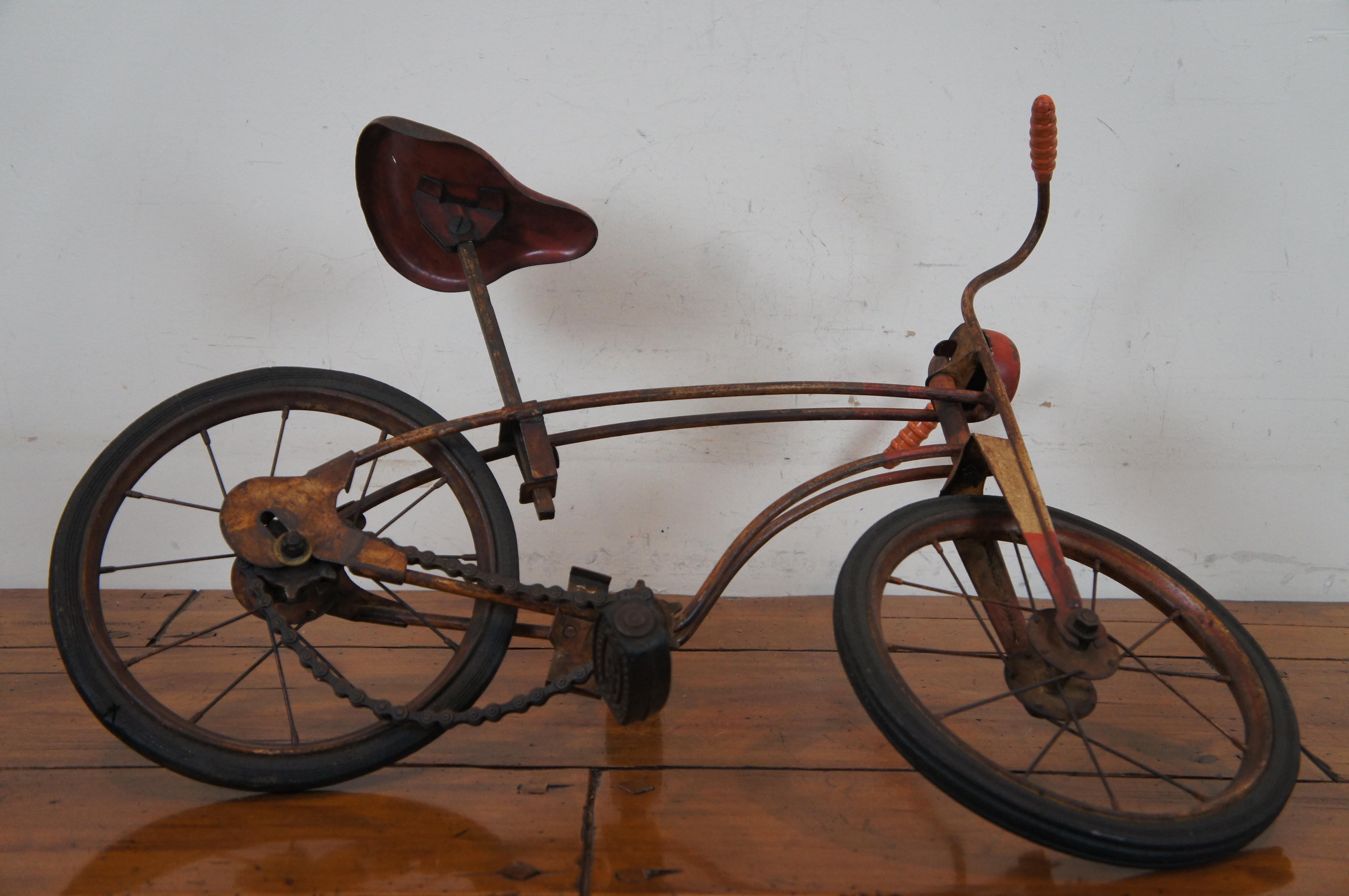 Antique 1926 Sebel Products Mobo Tot Cycle Bicyclettes Childrens Pedal Bike 30 en vente 7