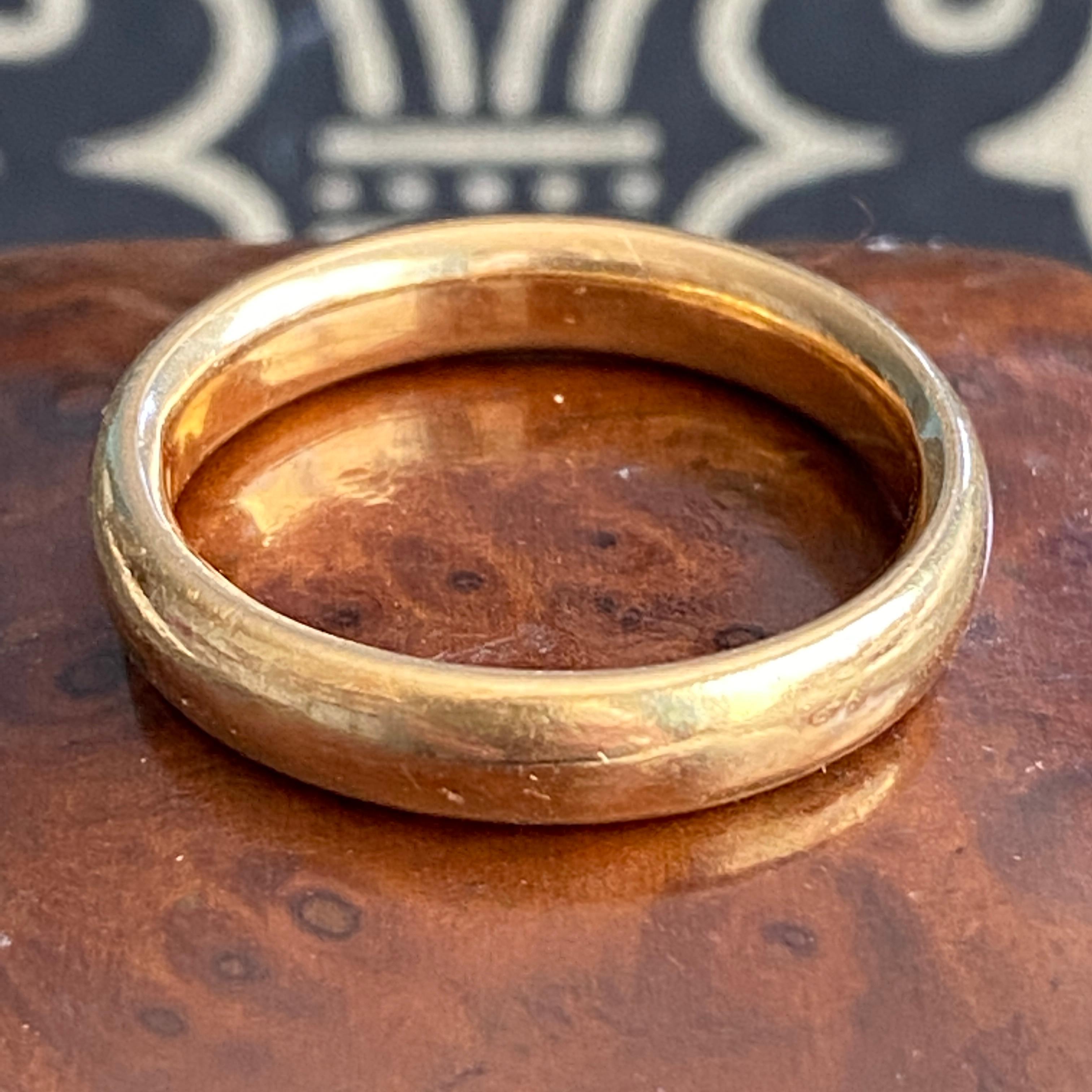 Antiker antiker 1927 22K Chunky Hochzeitsring für Damen oder Herren