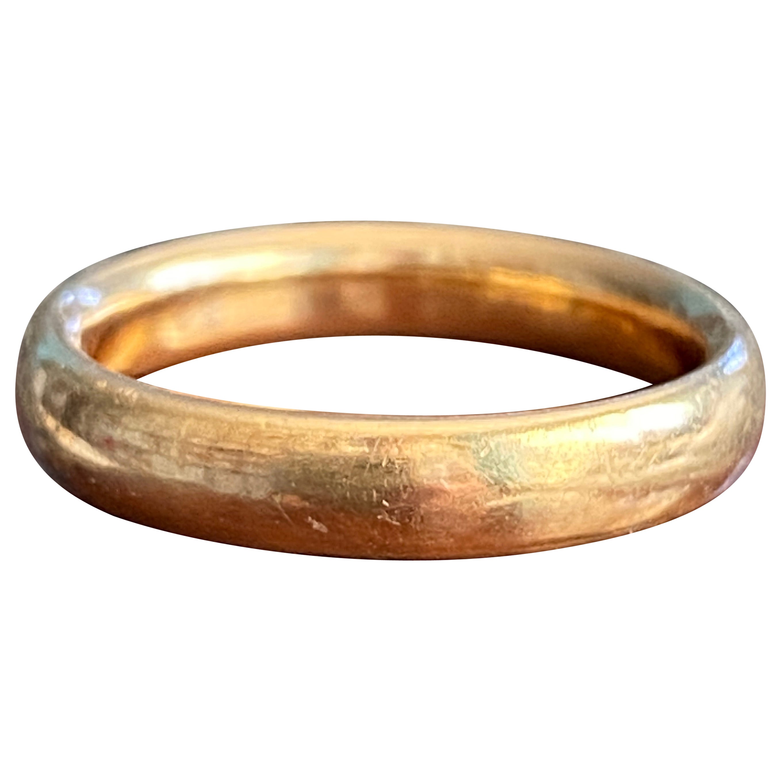 Antike 1927 22K schwere gerundete Ehering Ring