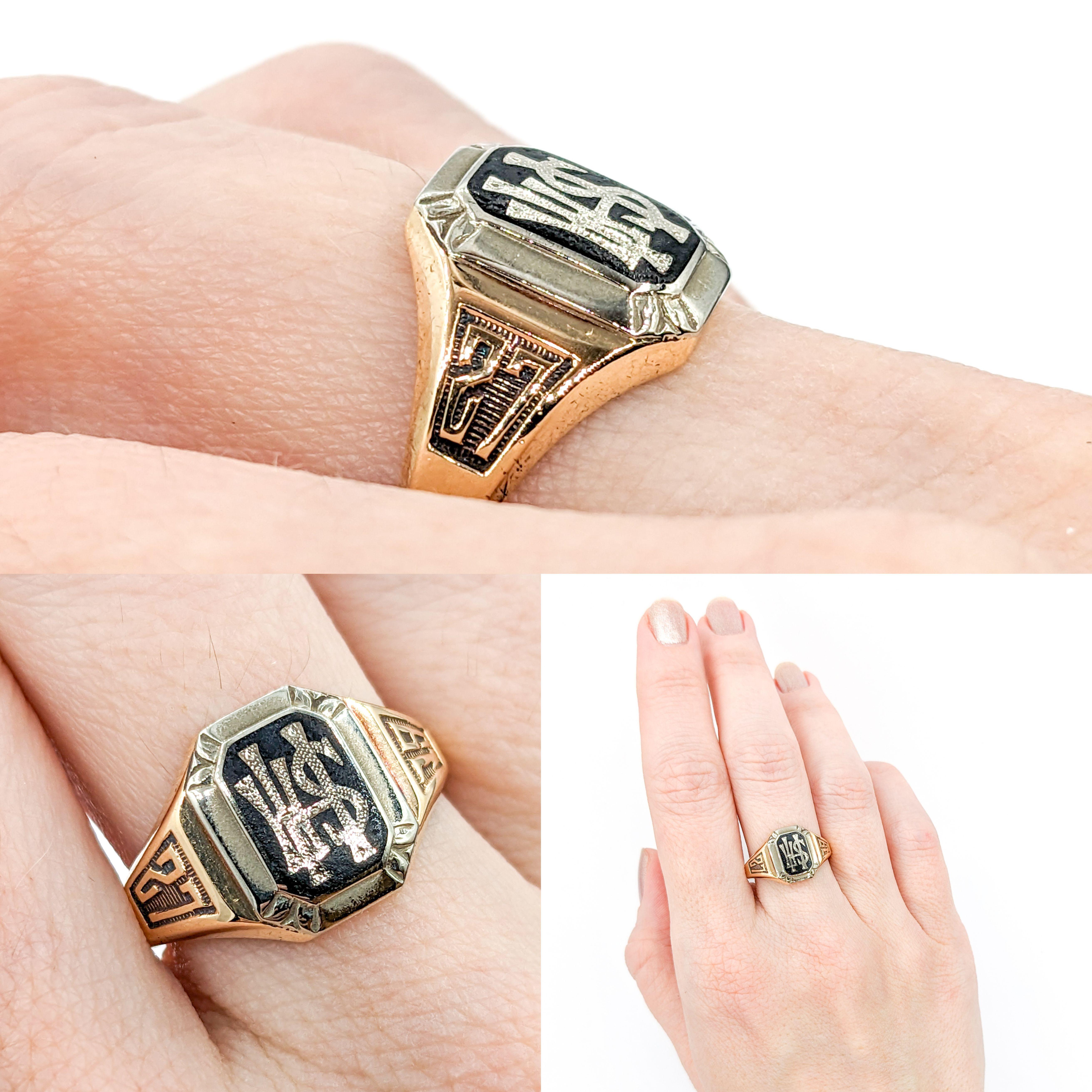 Antique 1927 Class Ring in Yellow Gold 

Introducing a beautiful Vintage Class Ring from 1927 Slayton, MN, meticulously crafted in 10kt Yellow Gold. The Ring features a captivating design and enamel that have stood the test of time. This Ring is