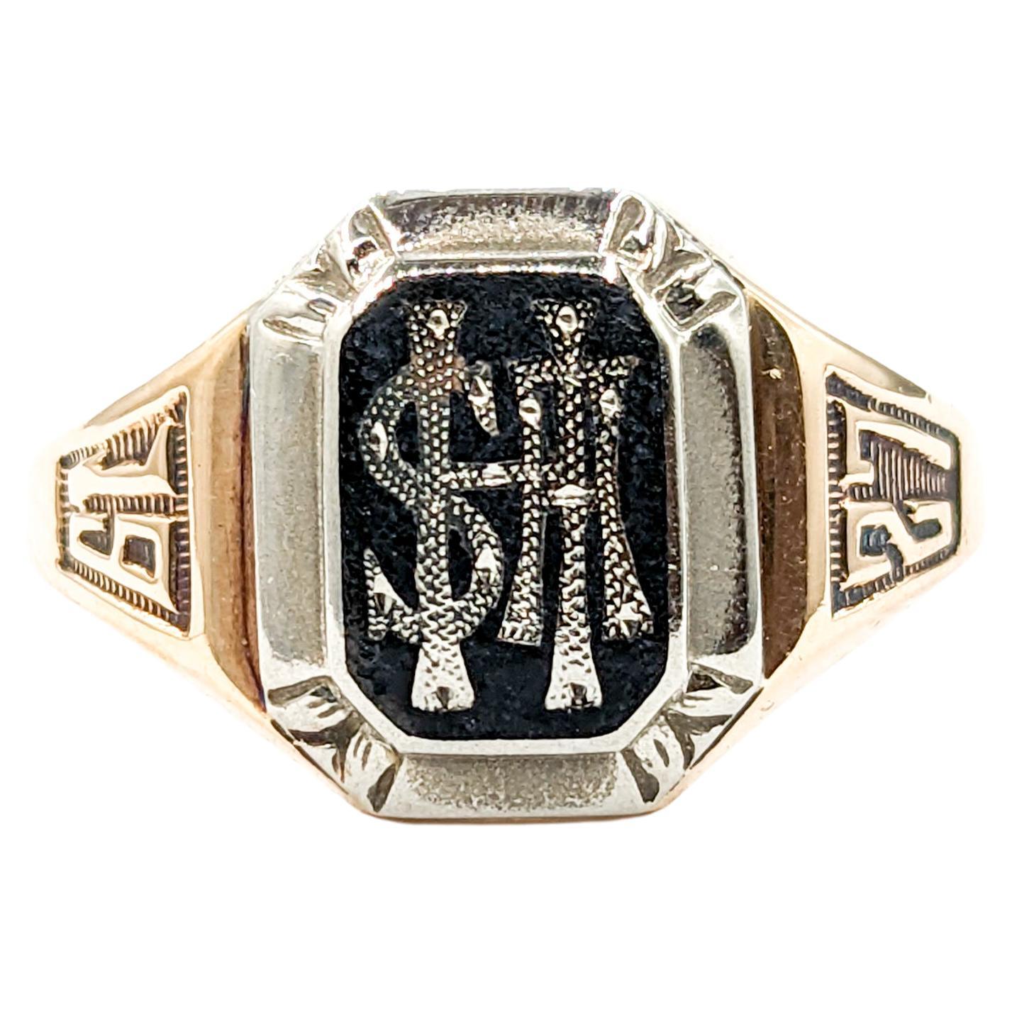 Antique 1927 Class Ring in Yellow Gold 