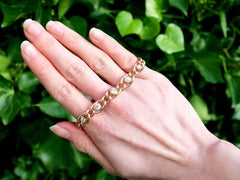 Antique 1.93 Carat Diamond and Yellow Gold Bracelet