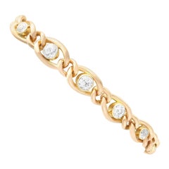 Antique 1.93 Carat Diamond and Yellow Gold Bracelet