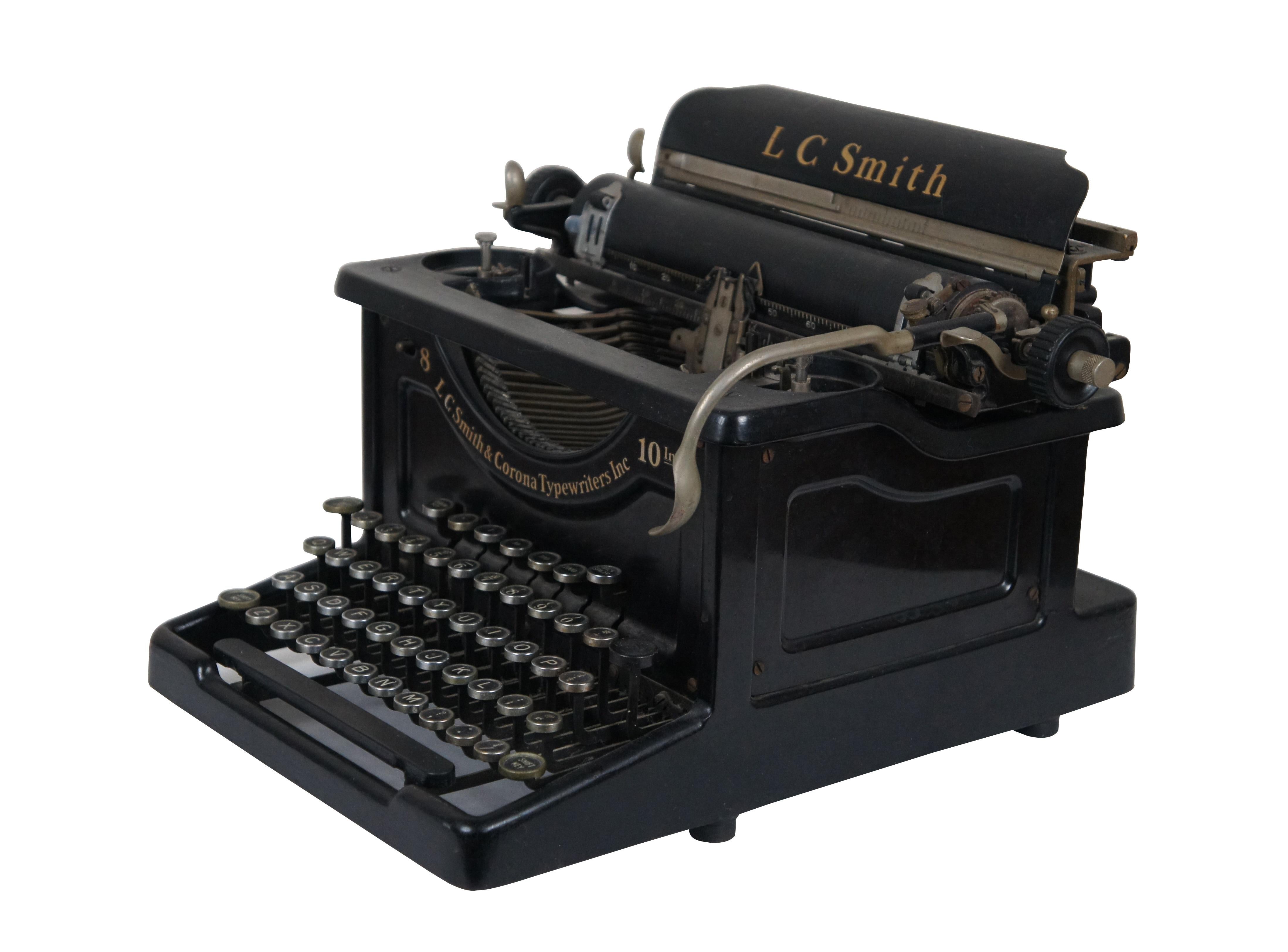 L.C. Smith & Corona Typewriters Inc, Standard & Silent, No. 8, 10